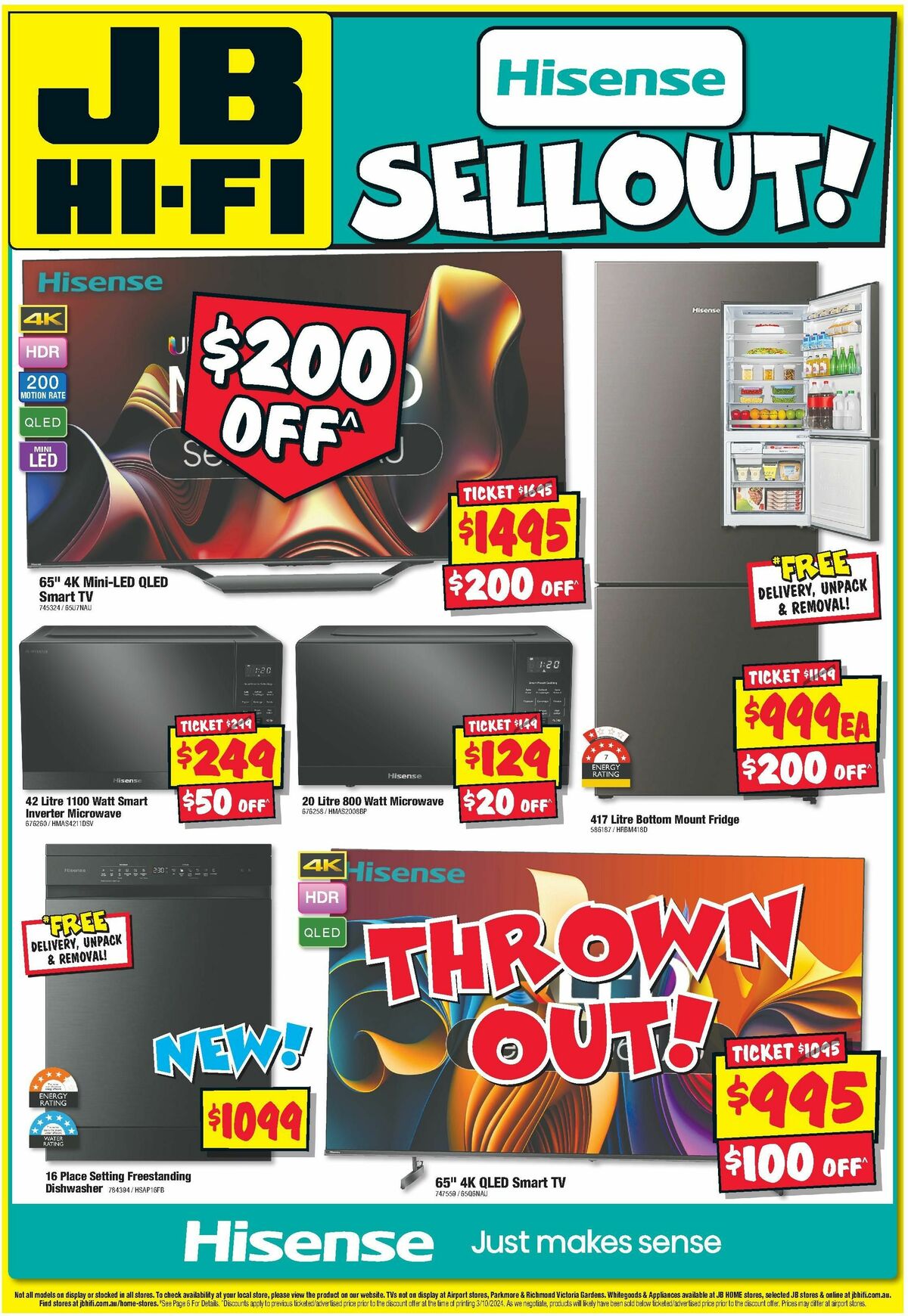 JB Hi-Fi Hisense Sellout Catalogues from 17 October