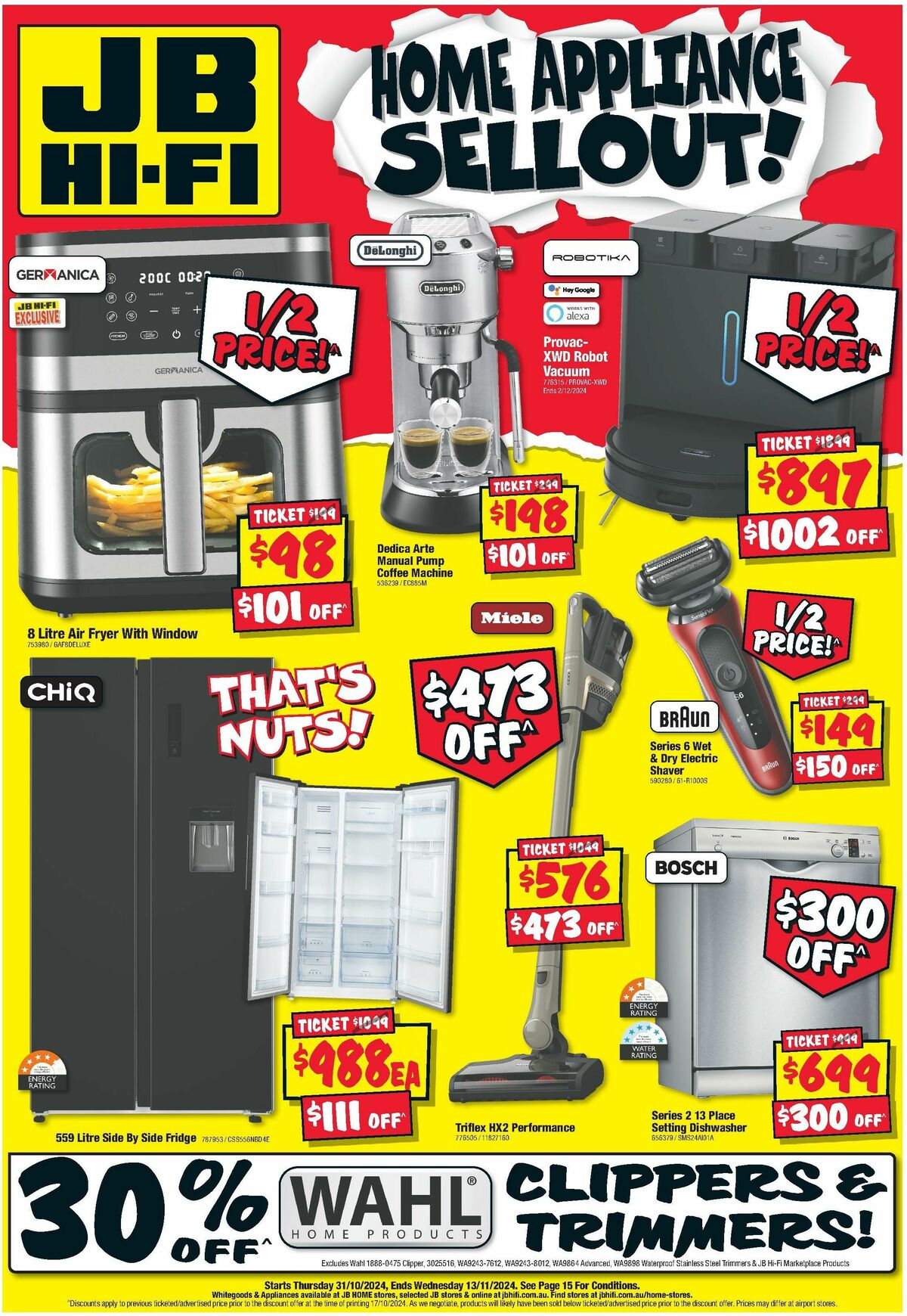 JB Hi-Fi Home Appliance Sellout Catalogues from 31 October