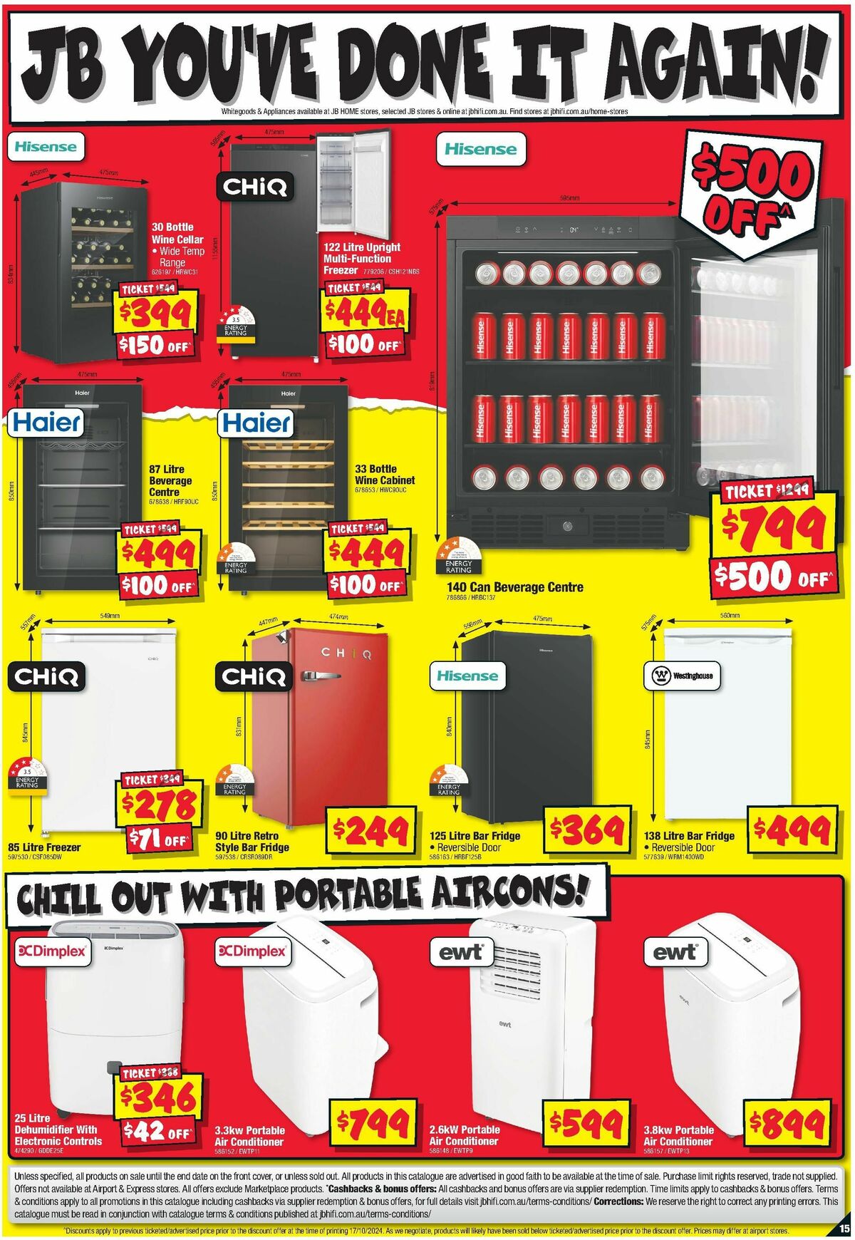 JB Hi-Fi Home Appliance Sellout Catalogues from 31 October