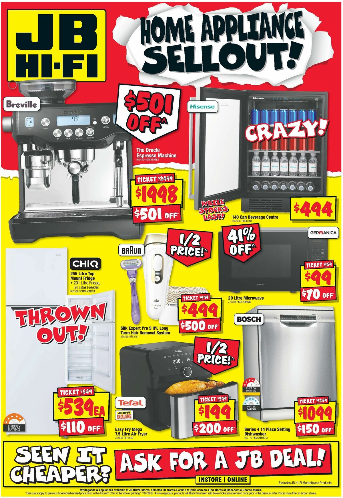 JB Hi-Fi Home Appliance Sellout Catalogues from 31 October