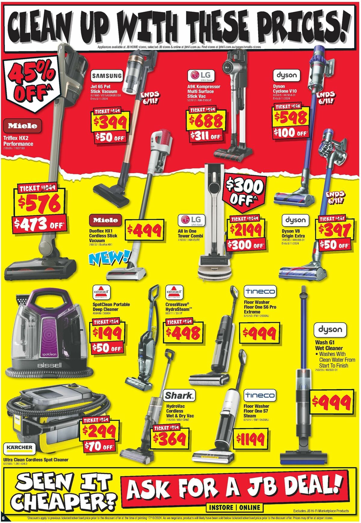 JB Hi-Fi Home Appliance Sellout Catalogues from 31 October