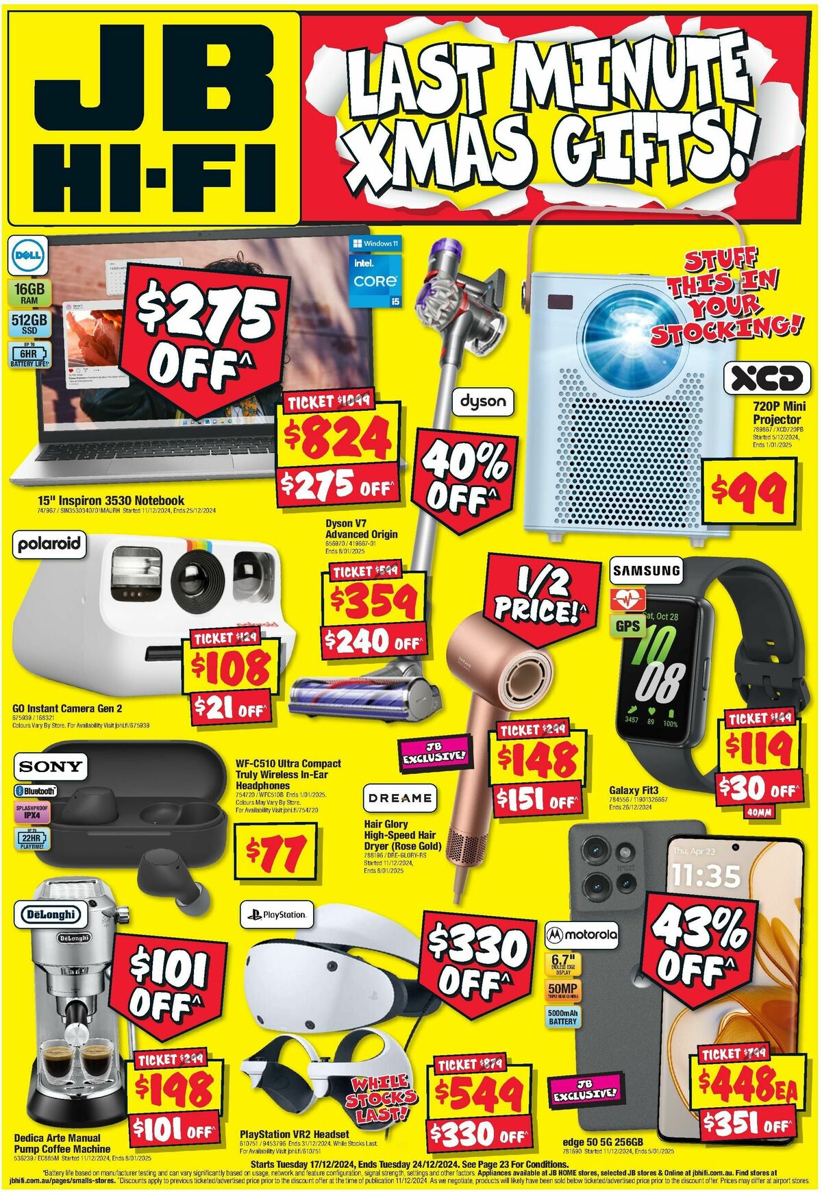 JB Hi-Fi Last Minute Xmas Gifts! Catalogues from 17 December