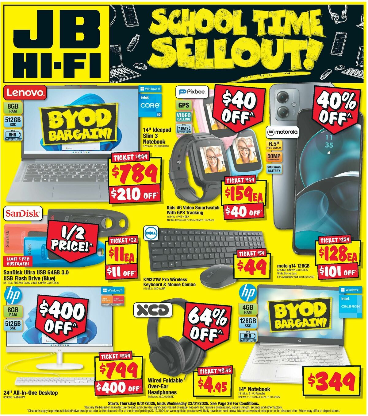 JB Hi-Fi School Time Sellout Catalogues from 9 January