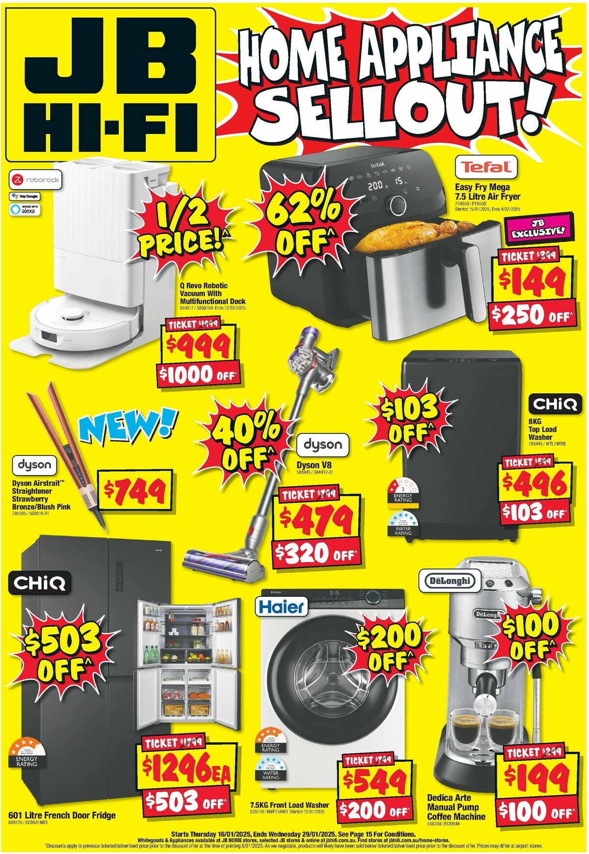 JB Hi-Fi Home Appliance Sellout Catalogues from 16 January