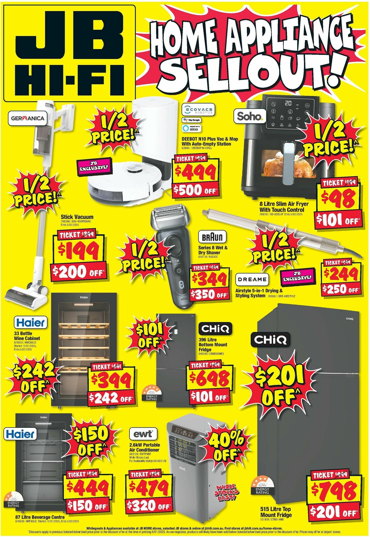 JB Hi-Fi Home Appliance Sellout Catalogues from 16 January