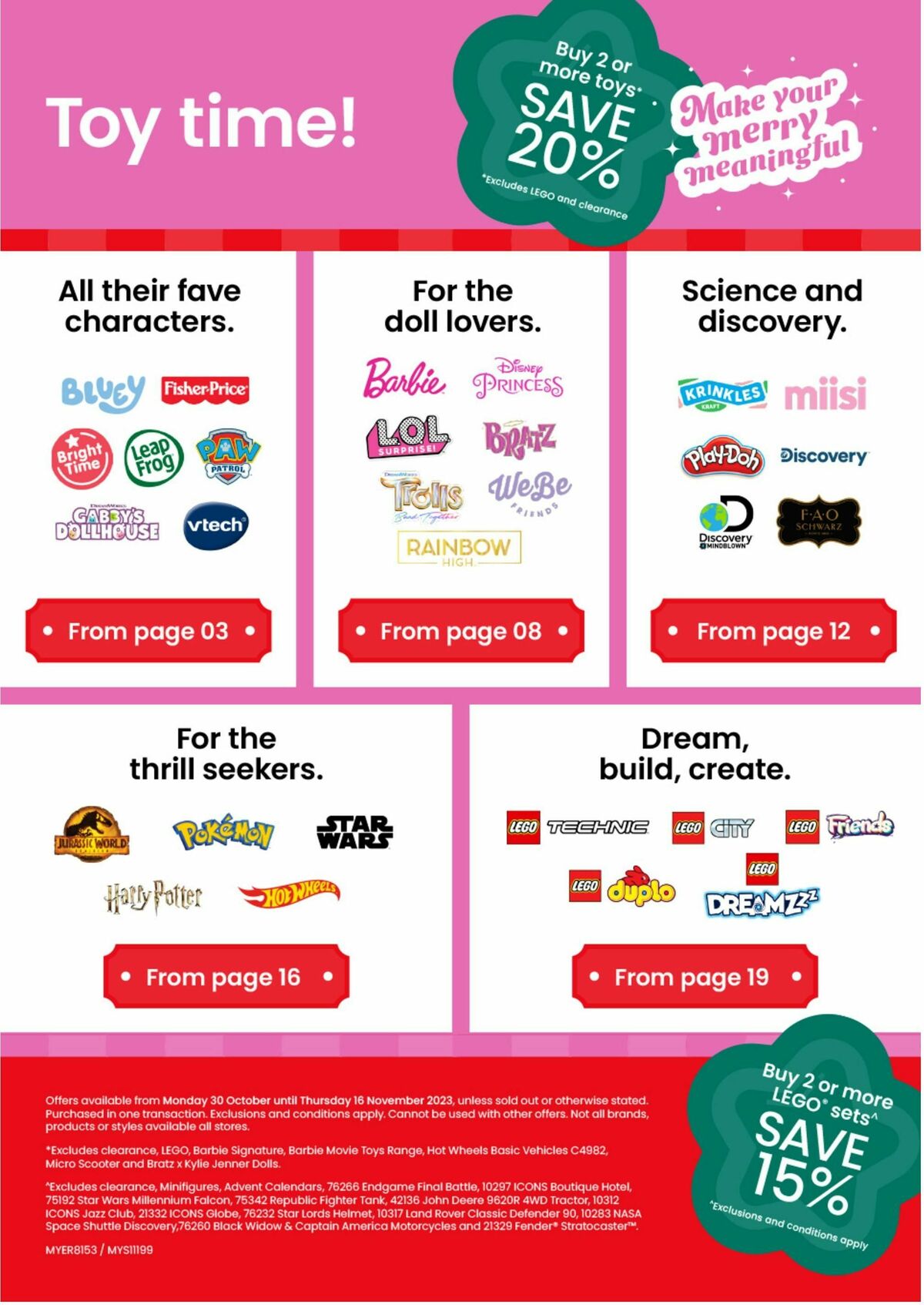 Myer Catalogues from 30 October