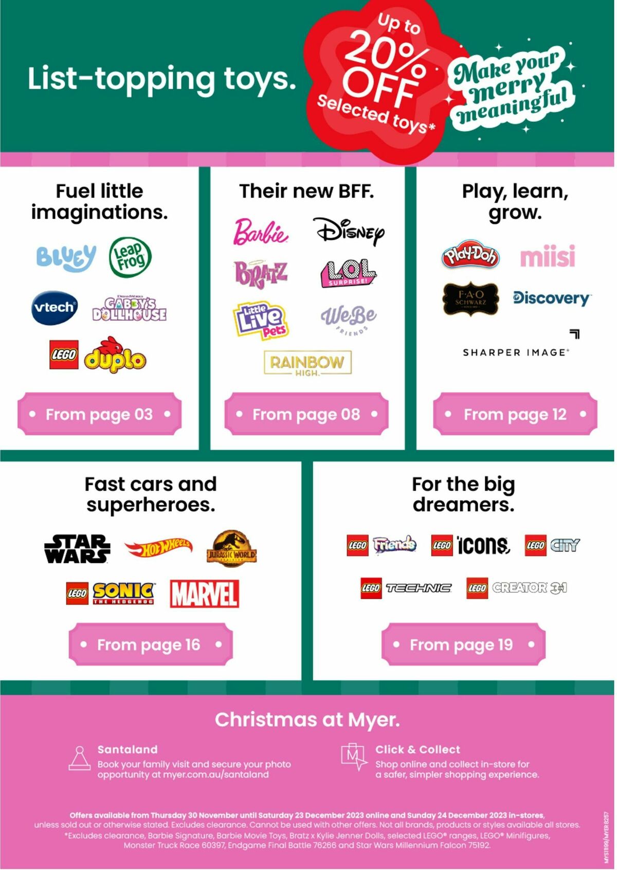 Myer Catalogues from 30 November