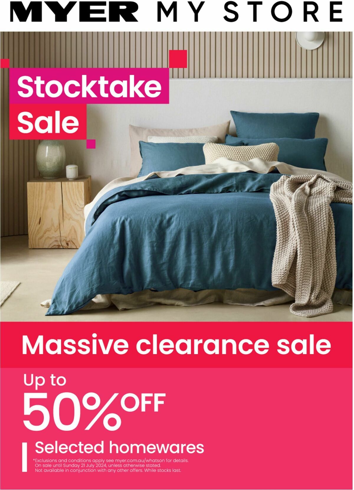 Myer Stocktake Sale - Hardgoods Catalogues from 6 June