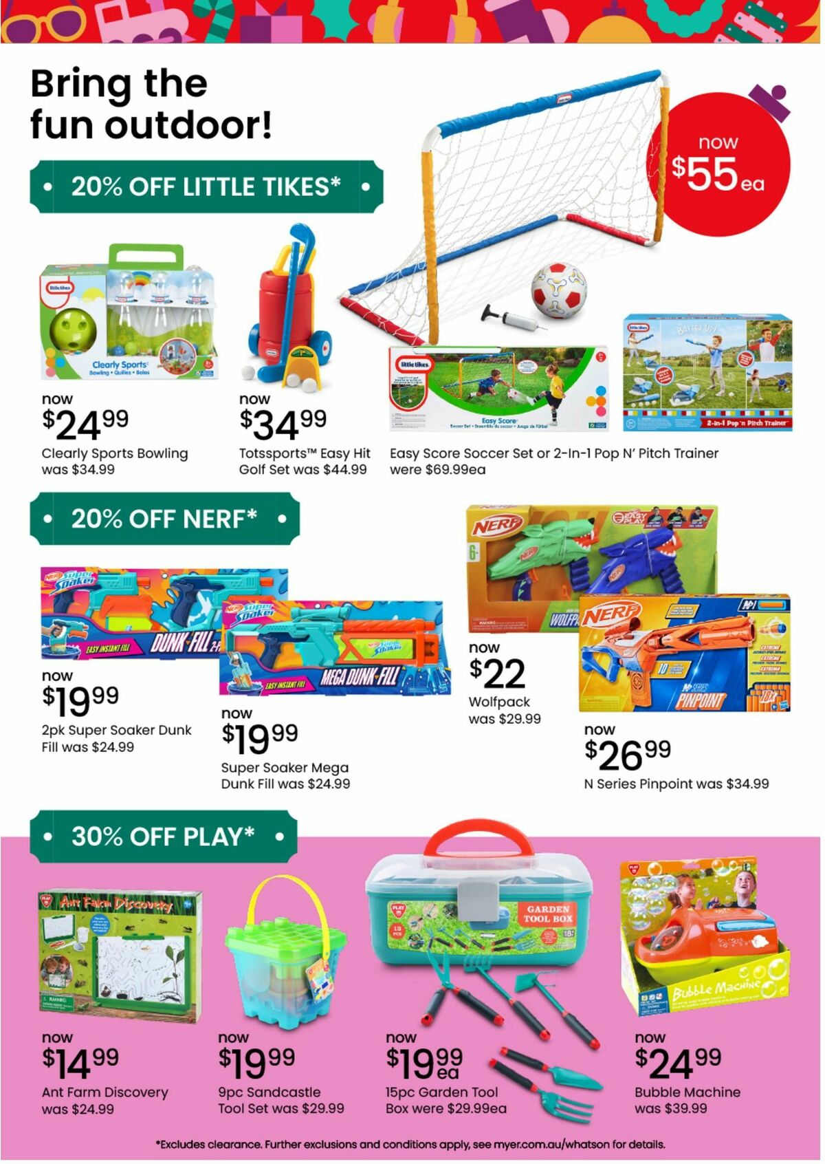 Myer Christmas Toys Catalogues from 18 November