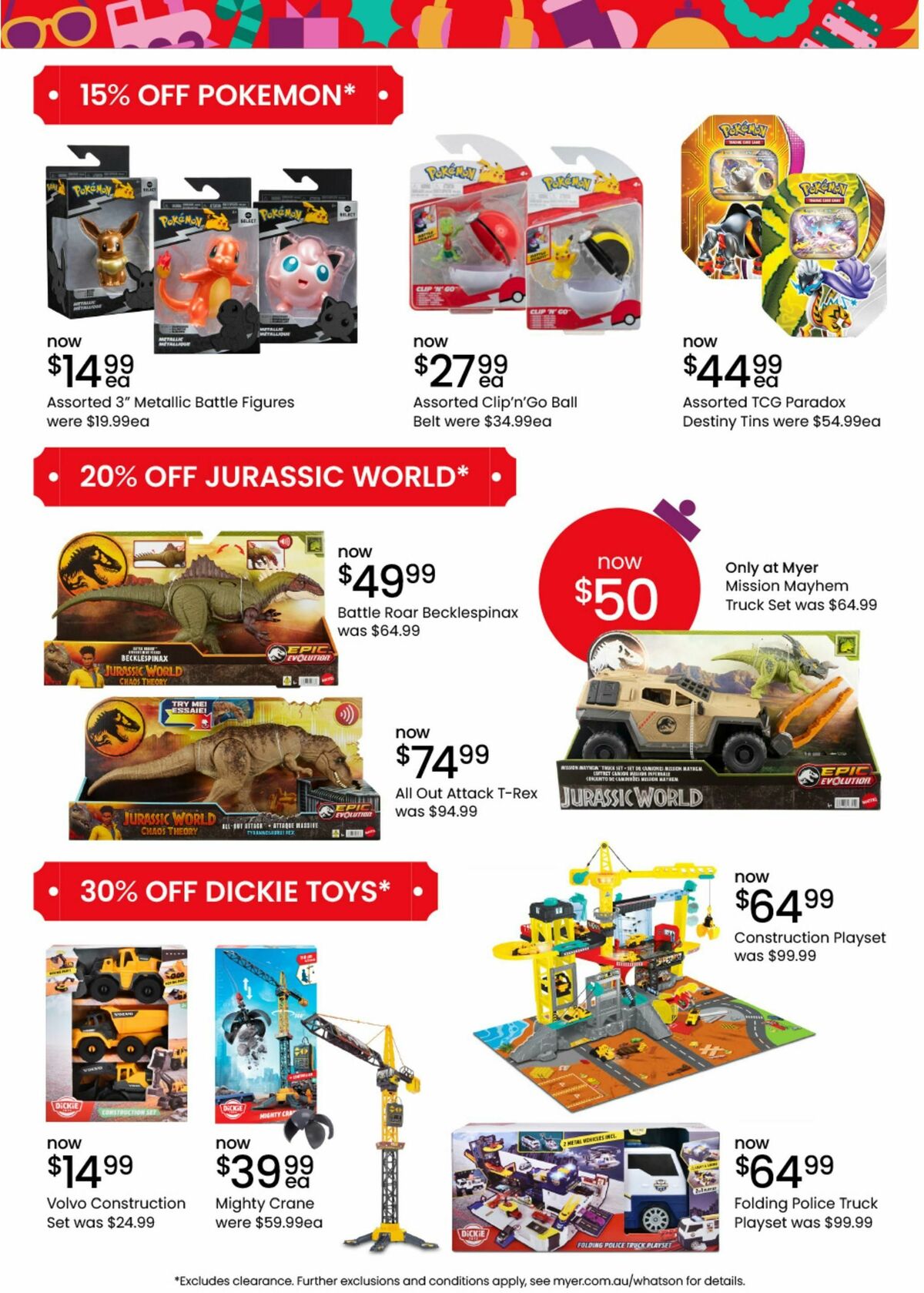 Myer Christmas Toys Catalogues from 18 November