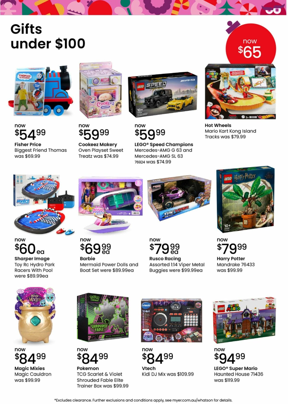 Myer Christmas Toys Catalogues from 18 November