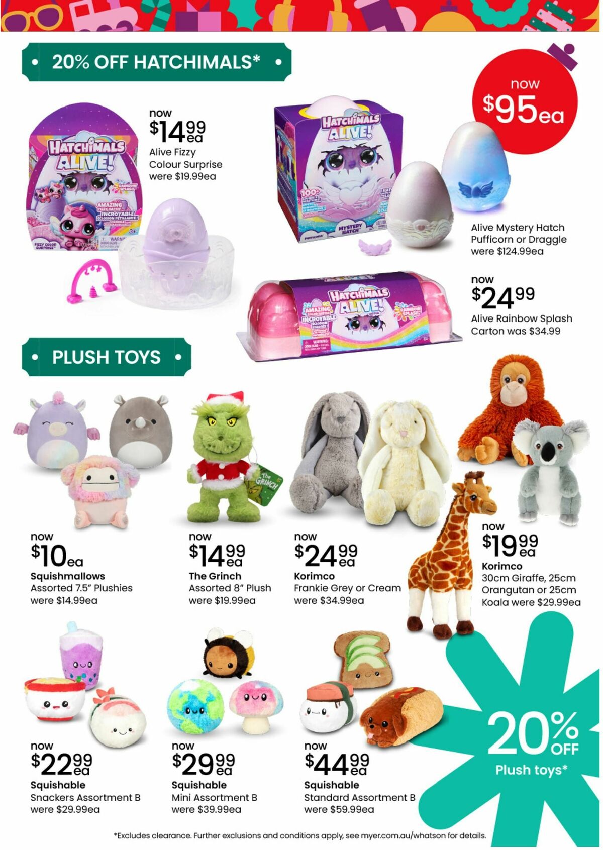 Myer Christmas Toys Catalogues from 18 November