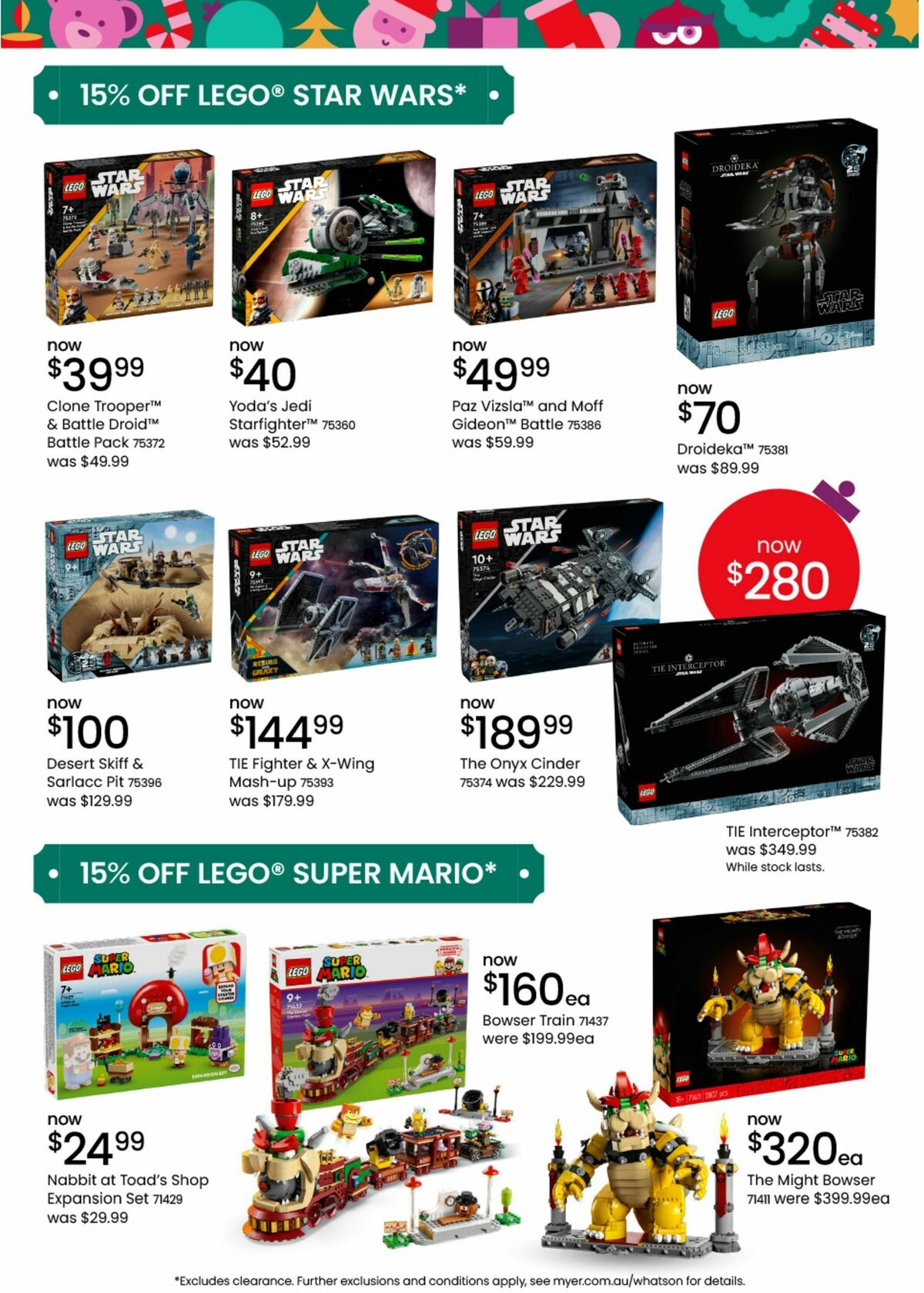 Myer Christmas Toys Catalogues from 18 November