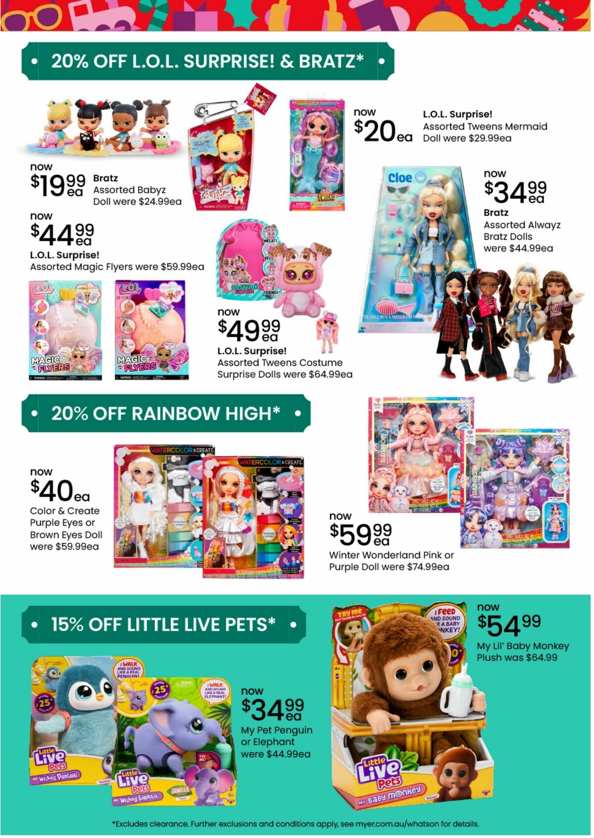 Myer Christmas Toys Catalogues from 18 November