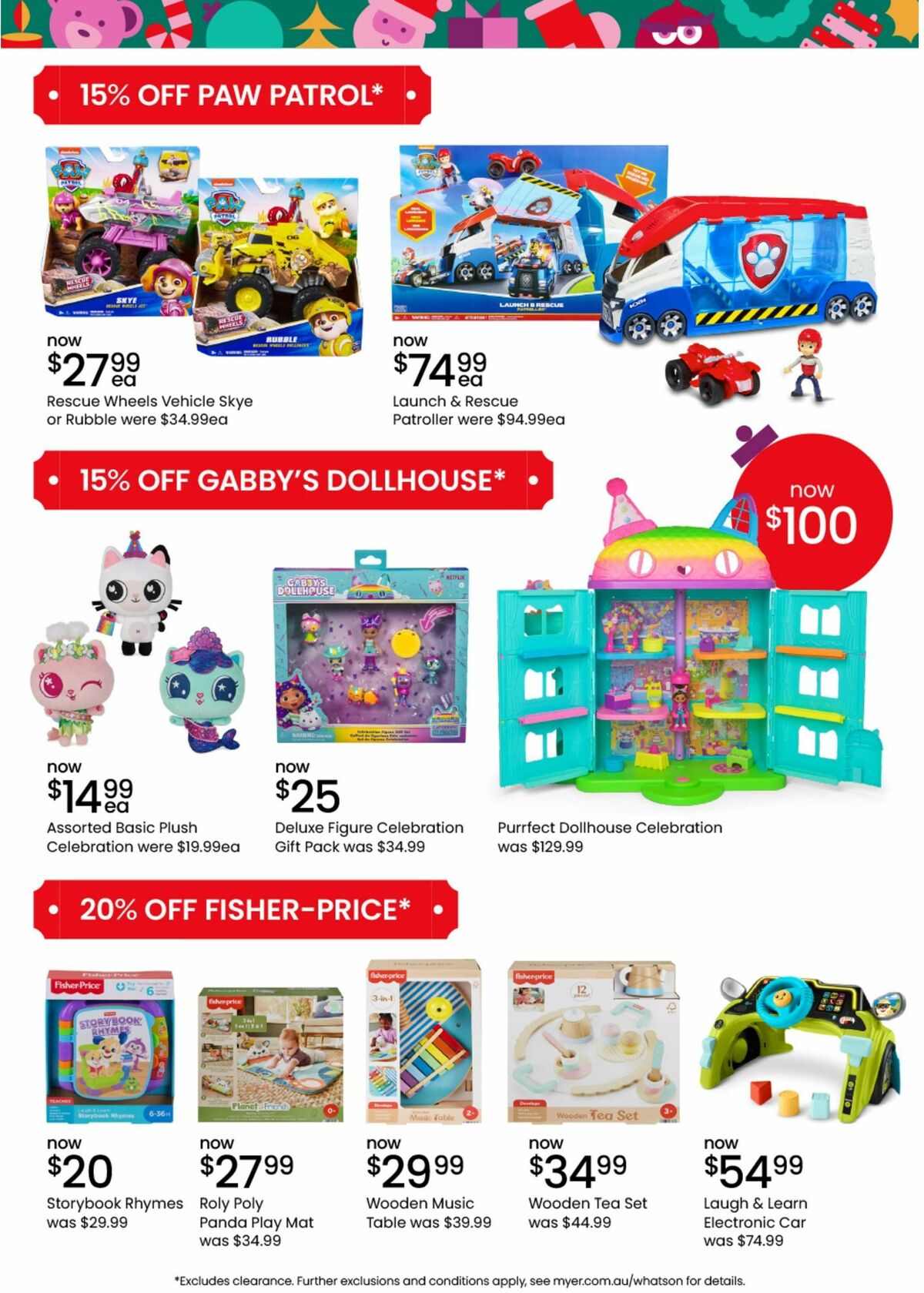 Myer Christmas Toys Catalogues from 18 November