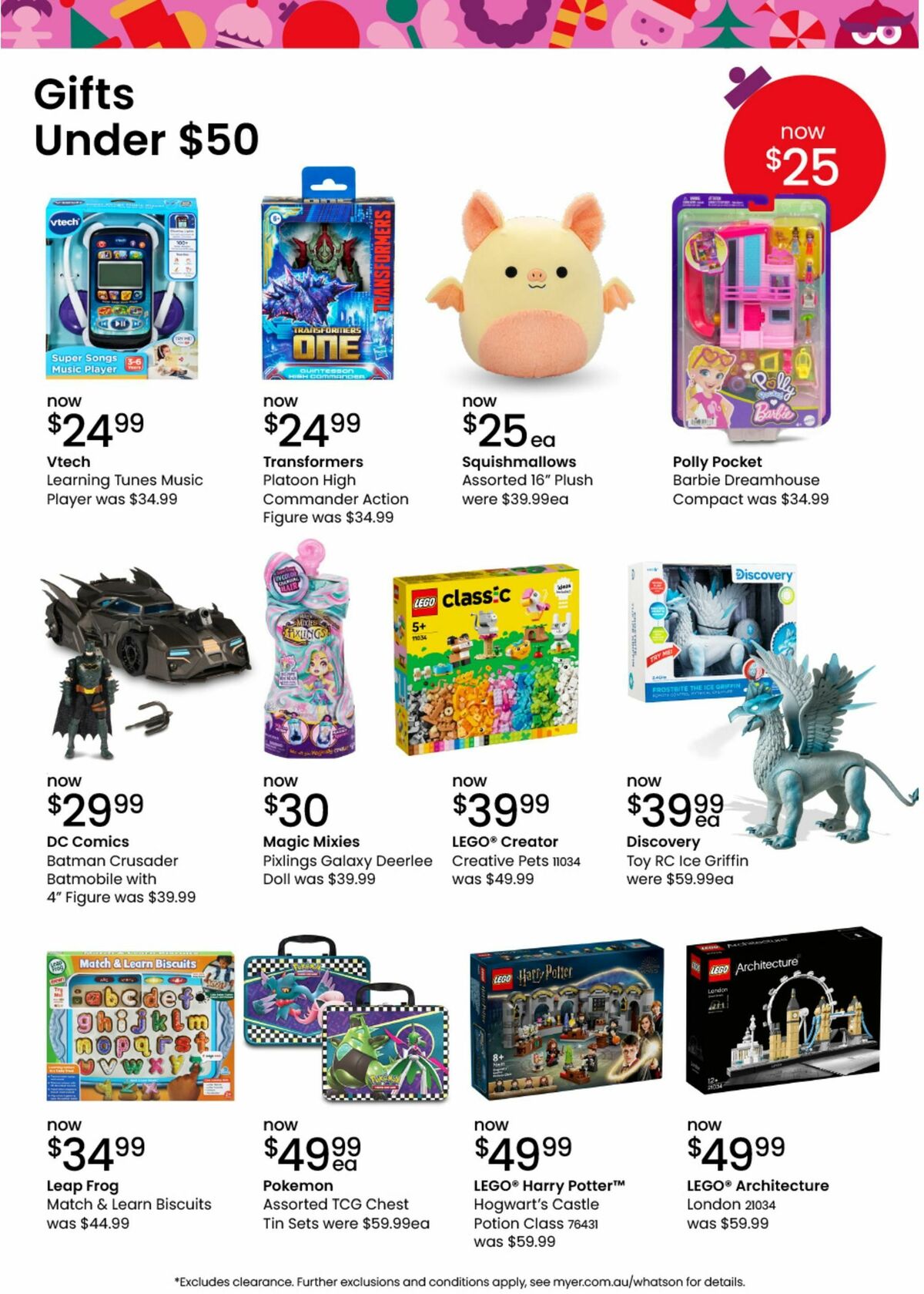 Myer Christmas Toys Catalogues from 18 November