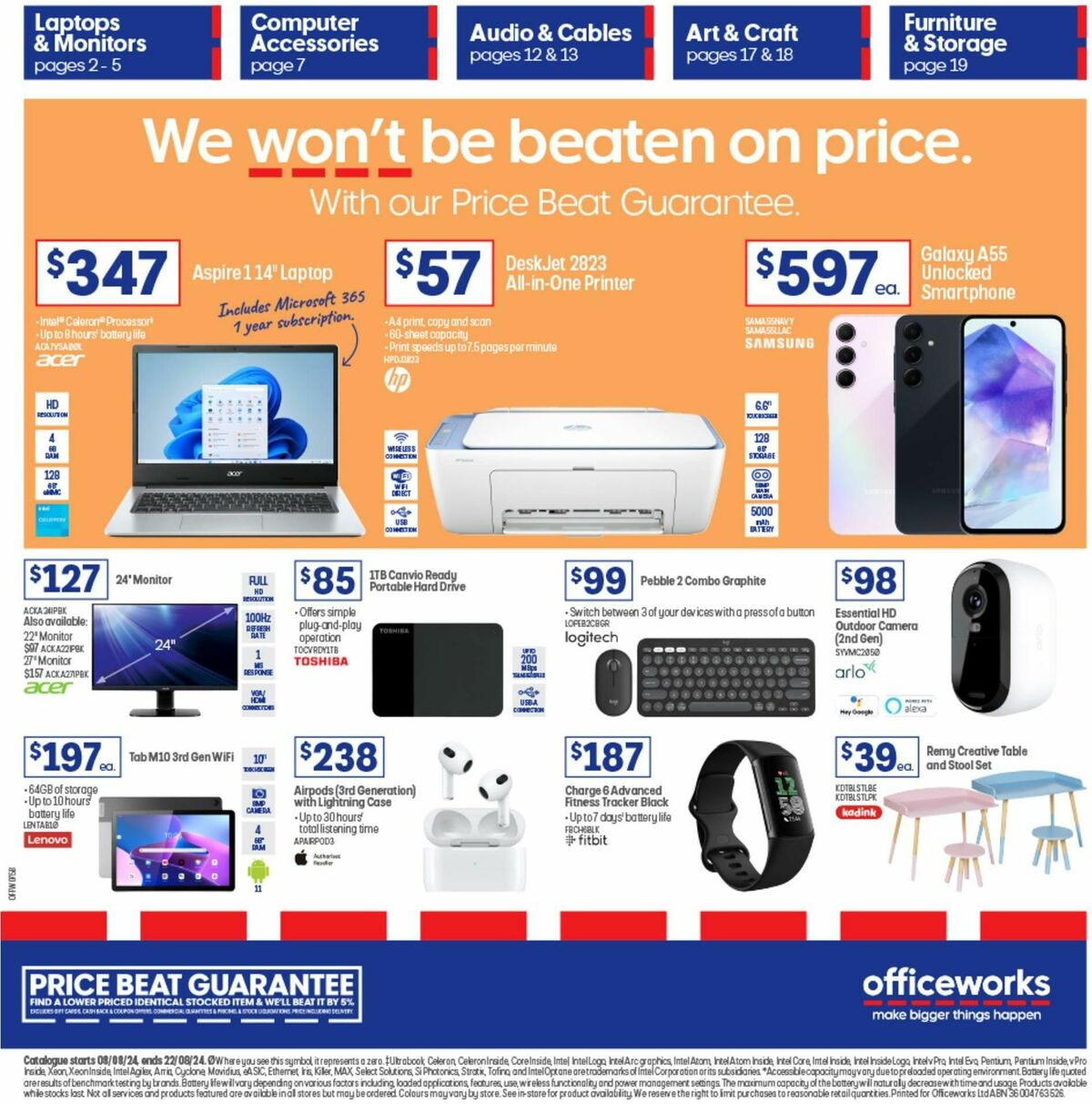 Officeworks Catalogues from 8 August