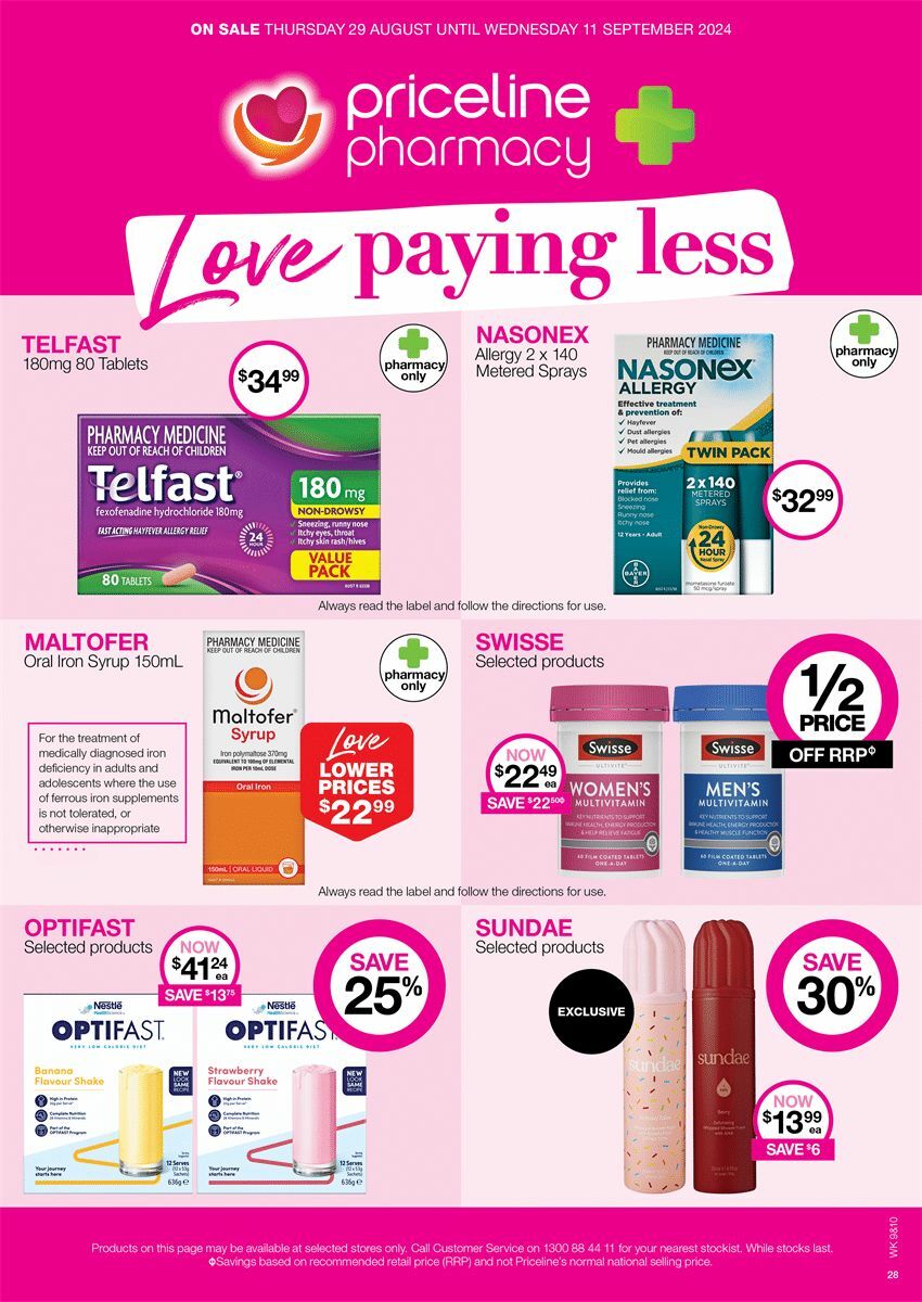 Priceline Pharmacy Catalogues from 29 August