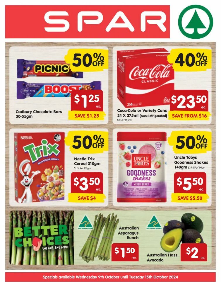 Spar Catalogues from 9 October