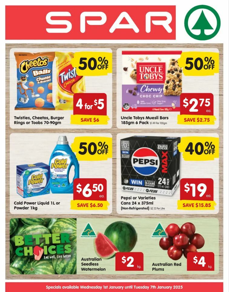 Spar Catalogues from 1 January