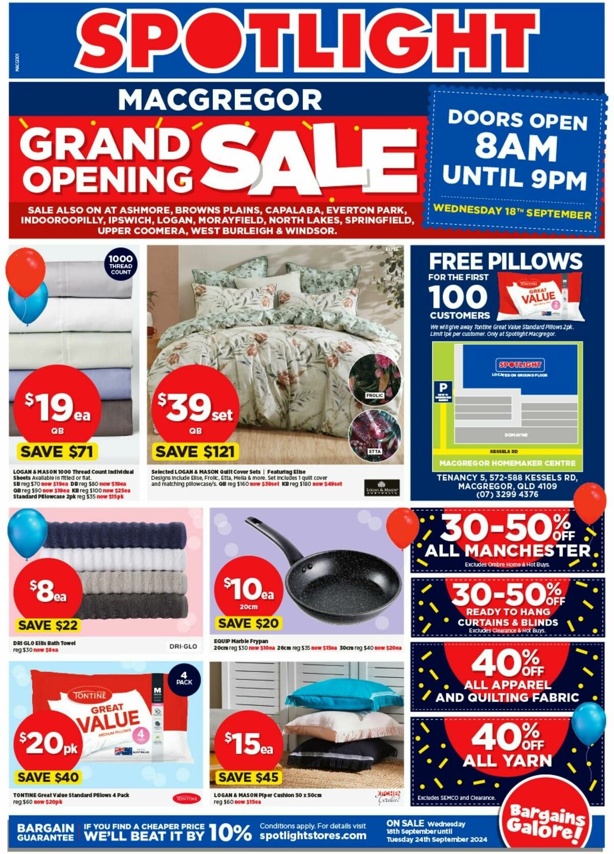 Spotlight MacGregor Grand Opening Sale Catalogues from 18 September