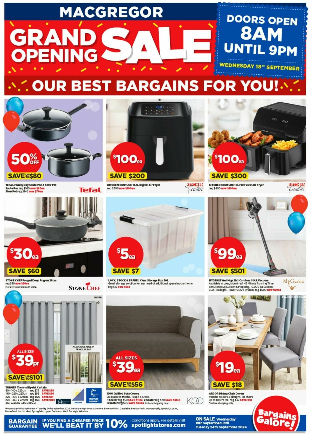 Spotlight MacGregor Grand Opening Sale Catalogues from 18 September