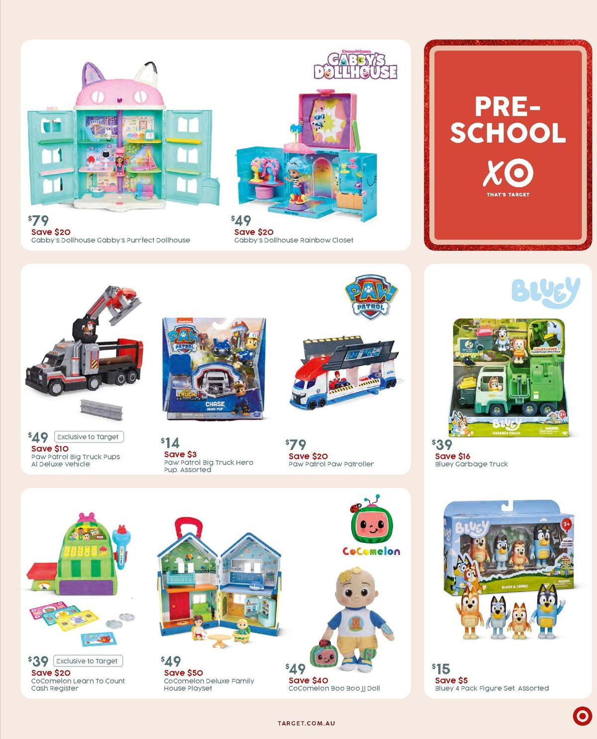 Target Catalogues from 3 November