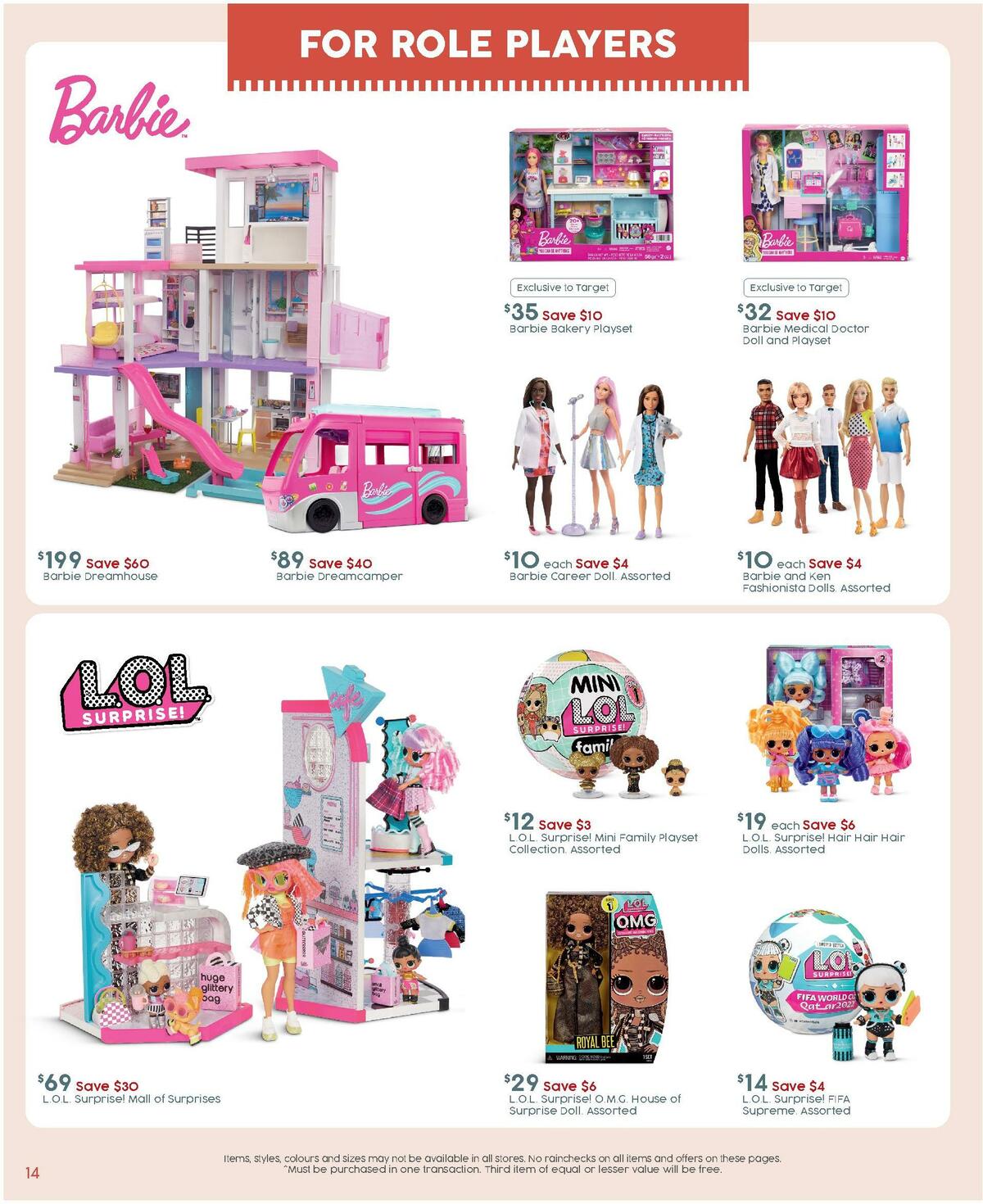 Target Catalogues from 8 December