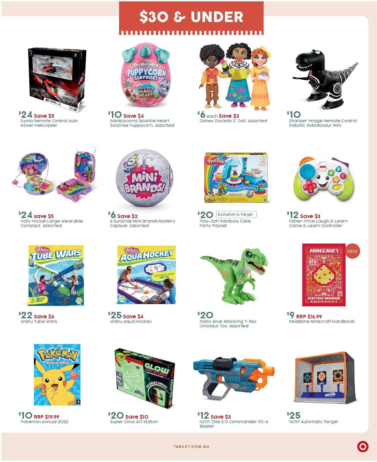 Target Catalogues from 8 December