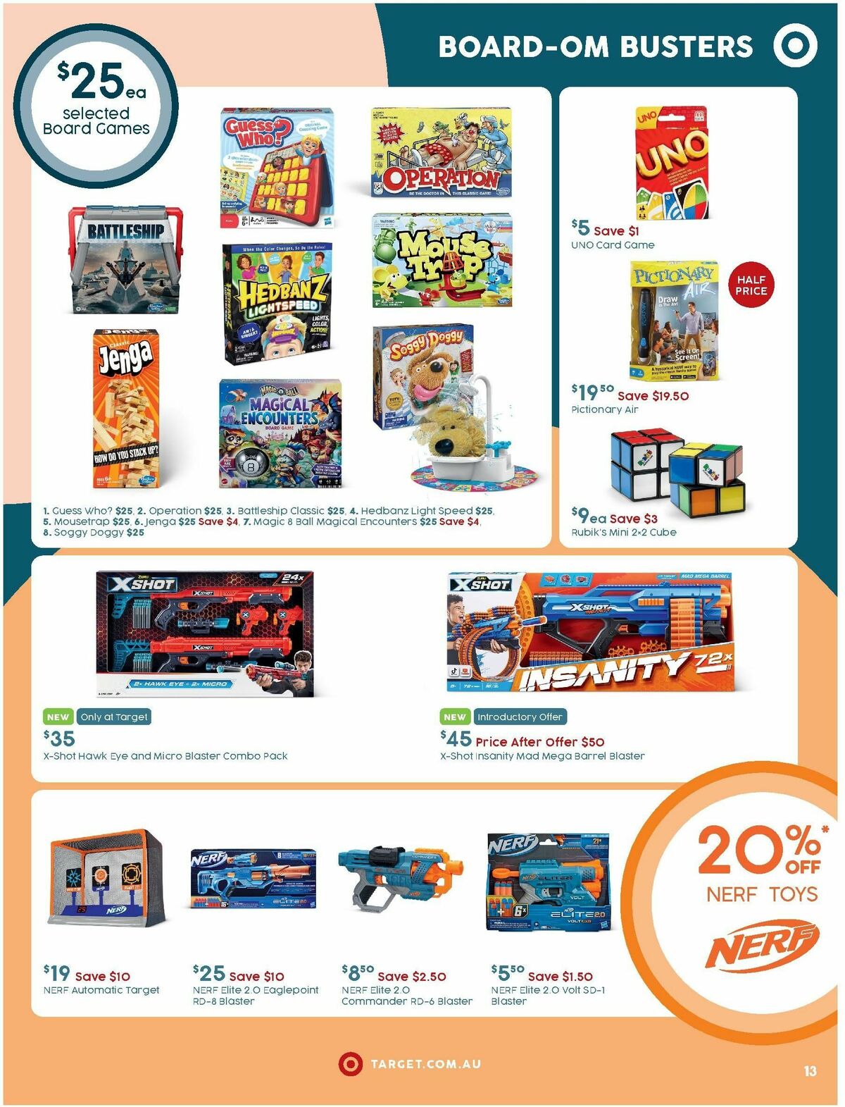 Target Catalogues from 14 September