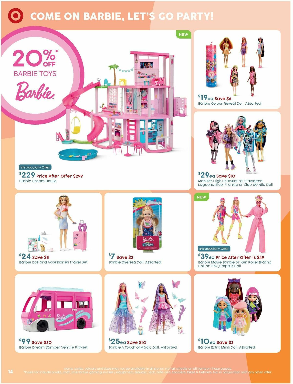 Target Catalogues from 14 September