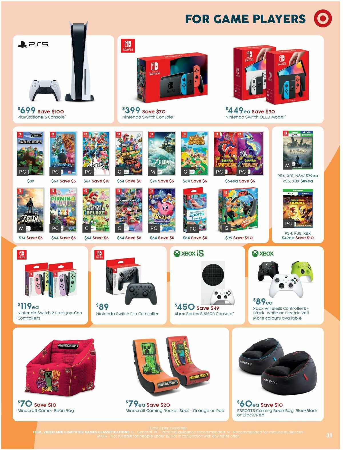 Target Catalogues from 14 September