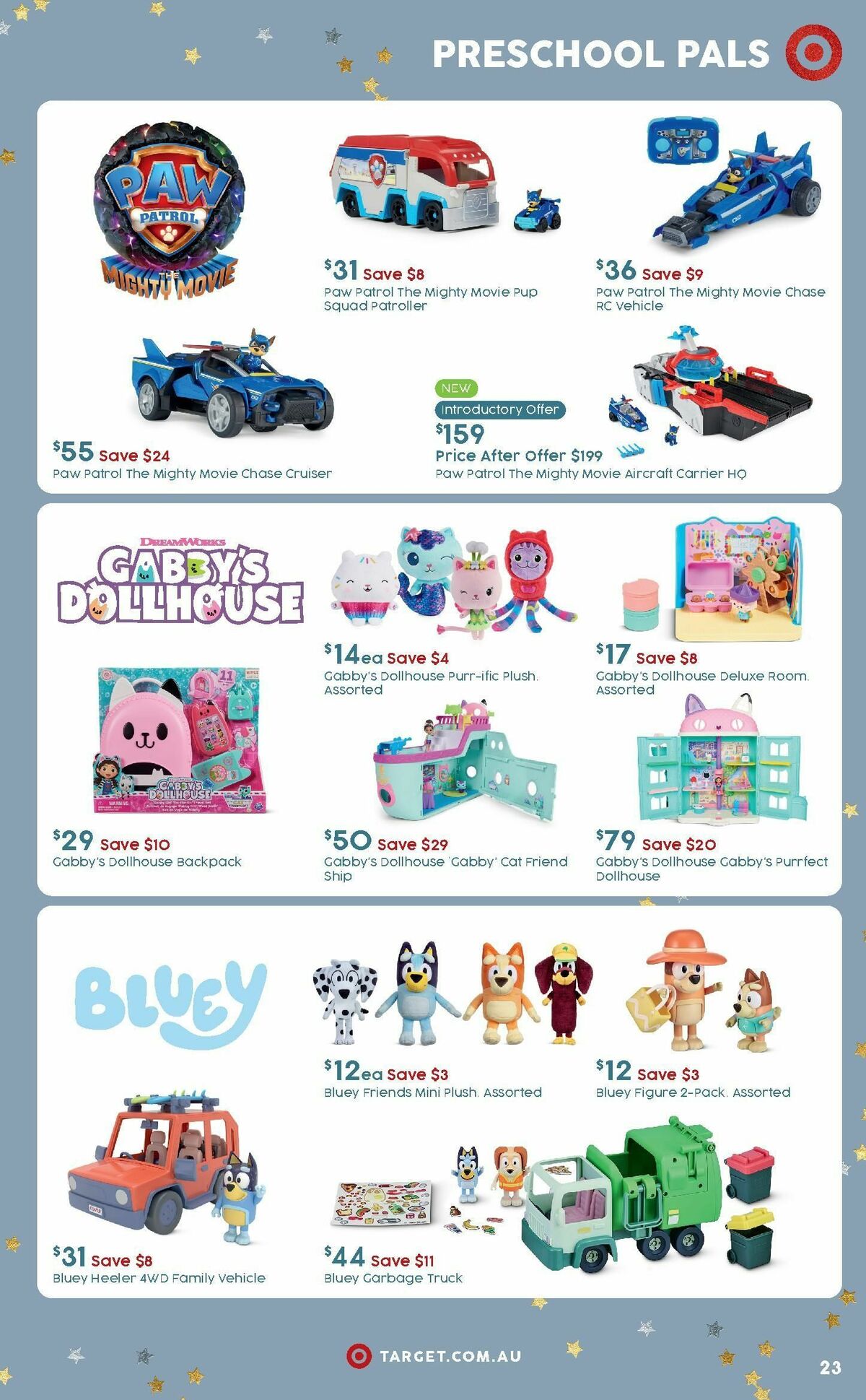 Target Catalogues from 2 November