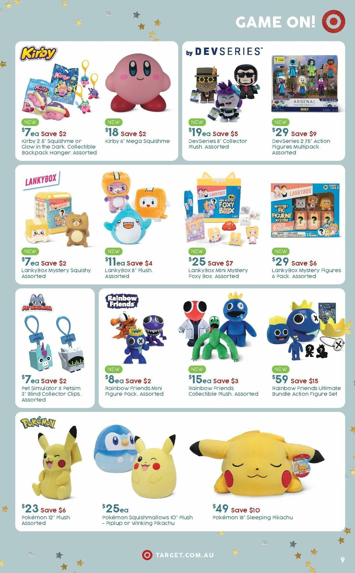 Target Catalogues from 2 November