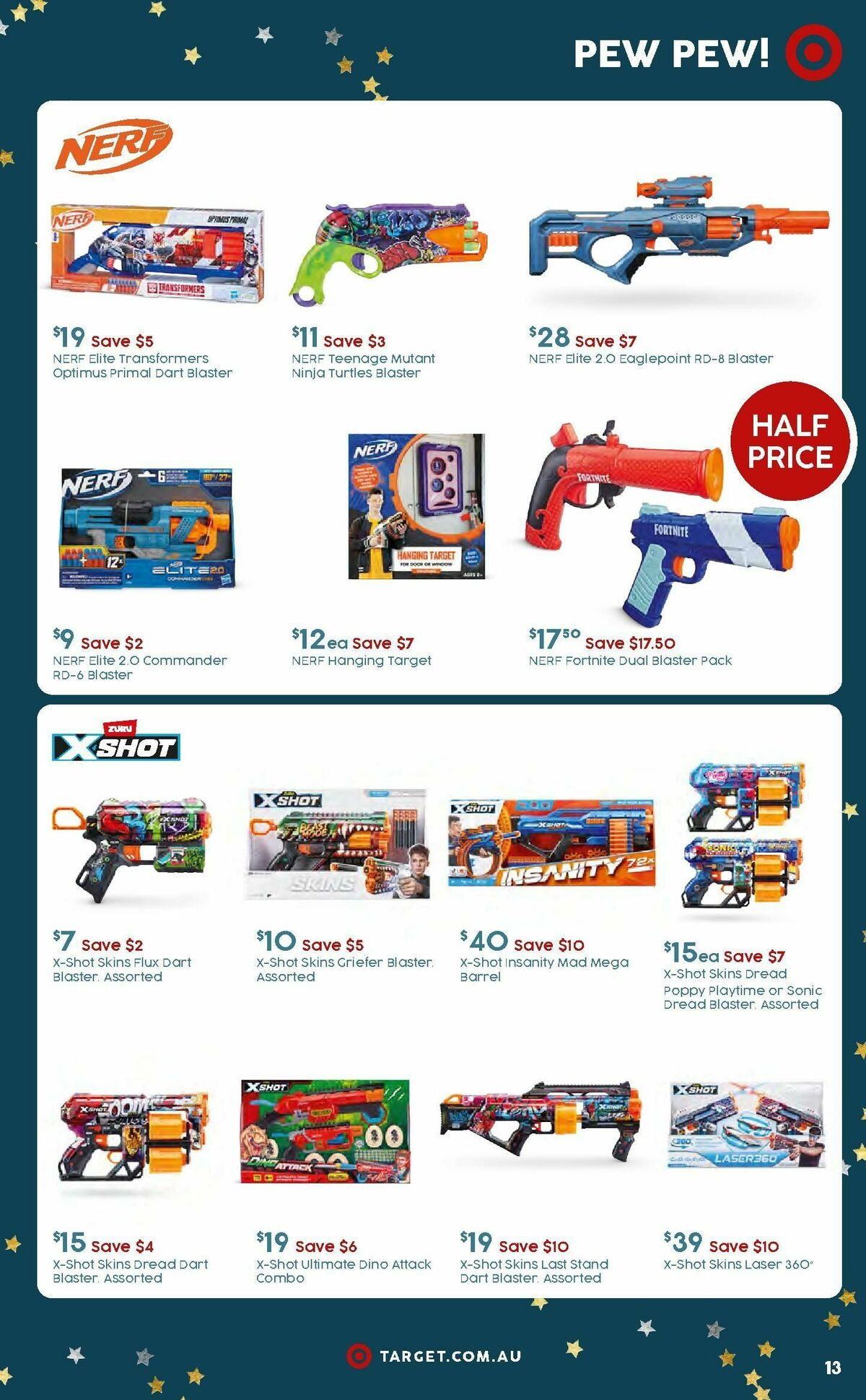 Target Catalogues from 7 December