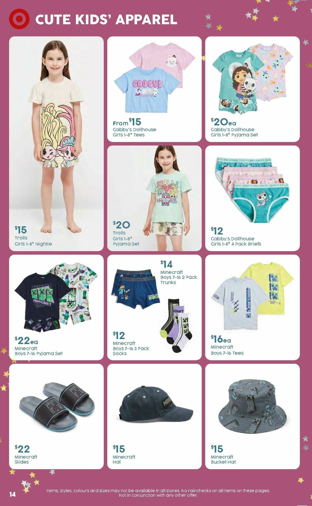 Target Catalogues from 7 December