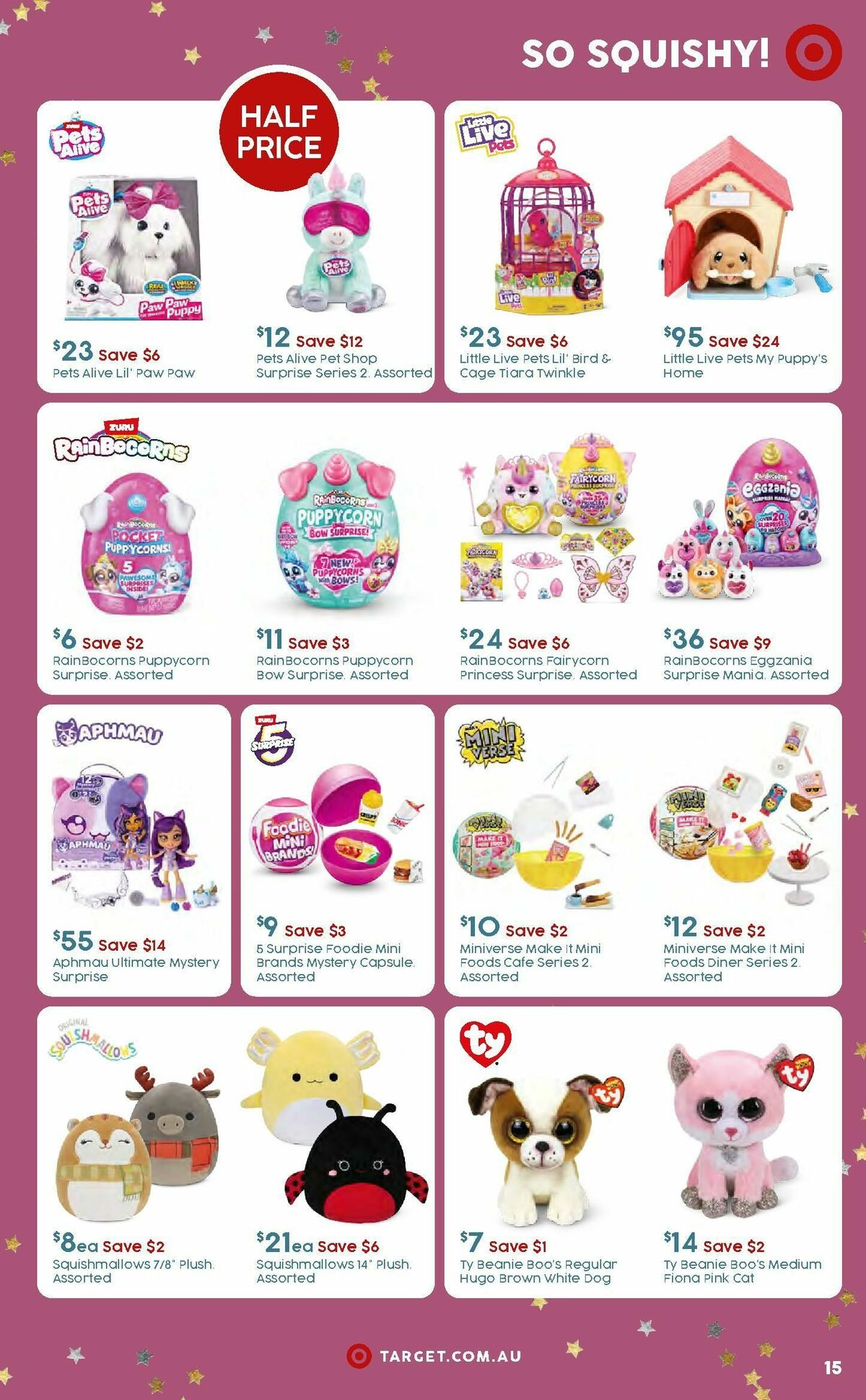 Target Catalogues from 7 December