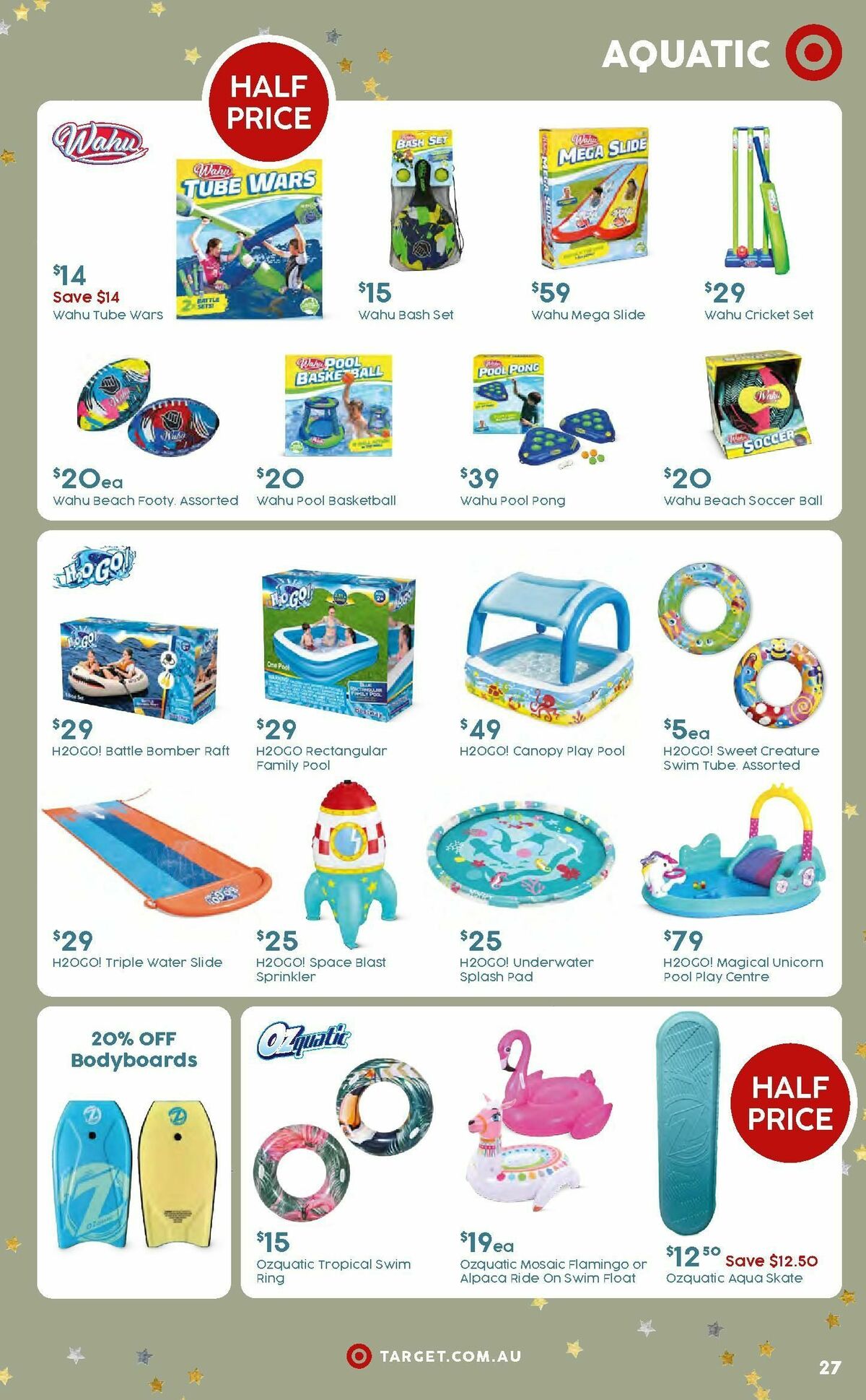 Target Catalogues from 7 December