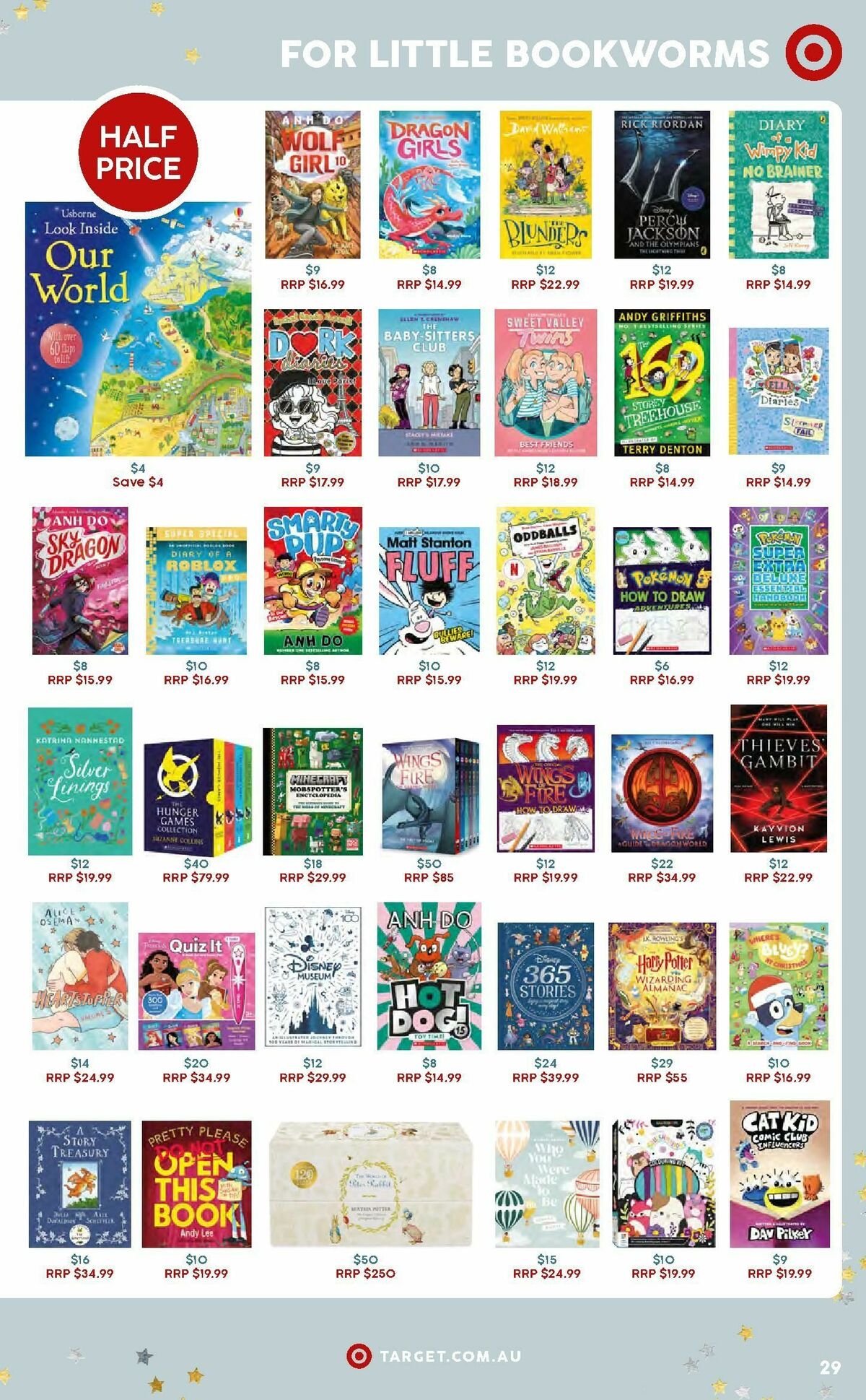 Target Catalogues from 7 December