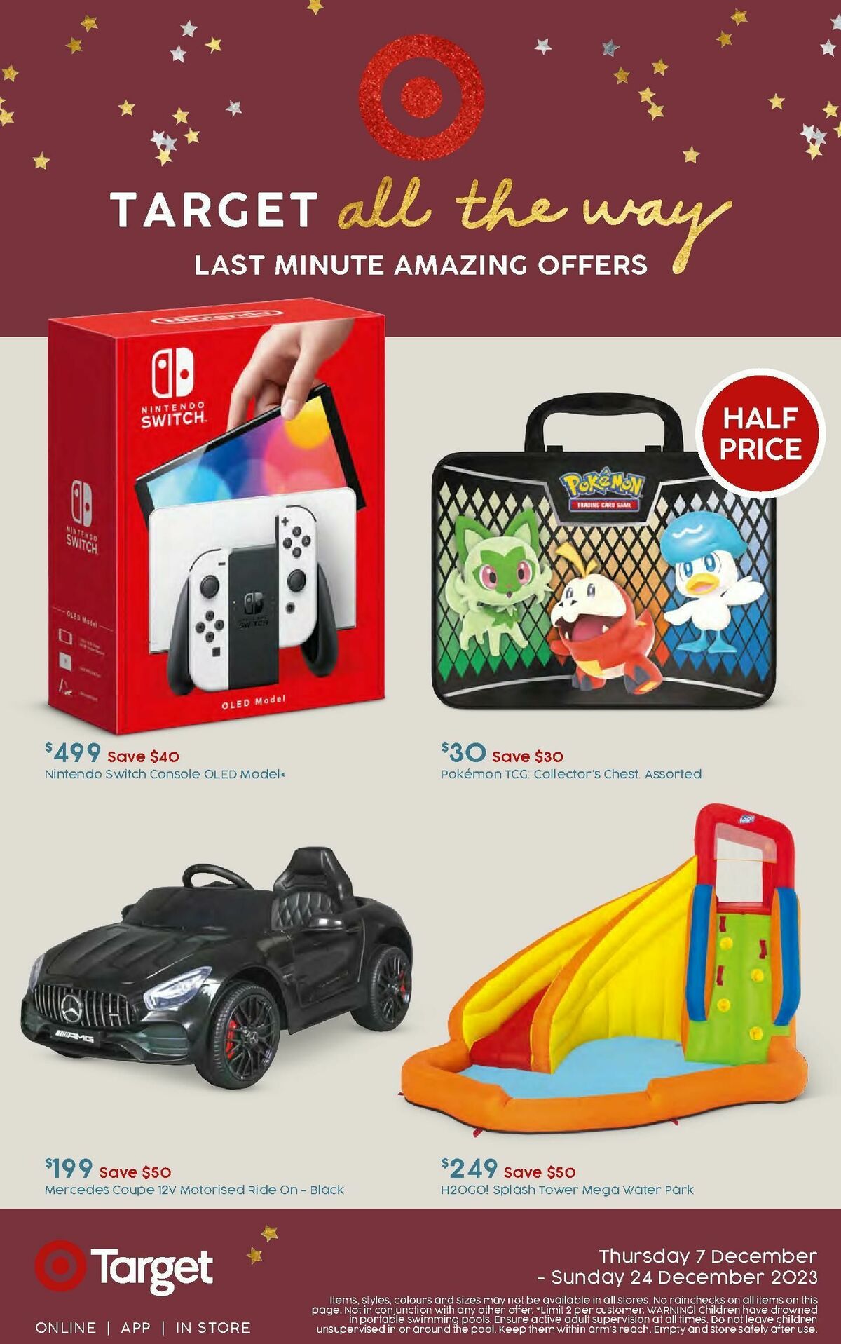 Target Catalogues from 7 December