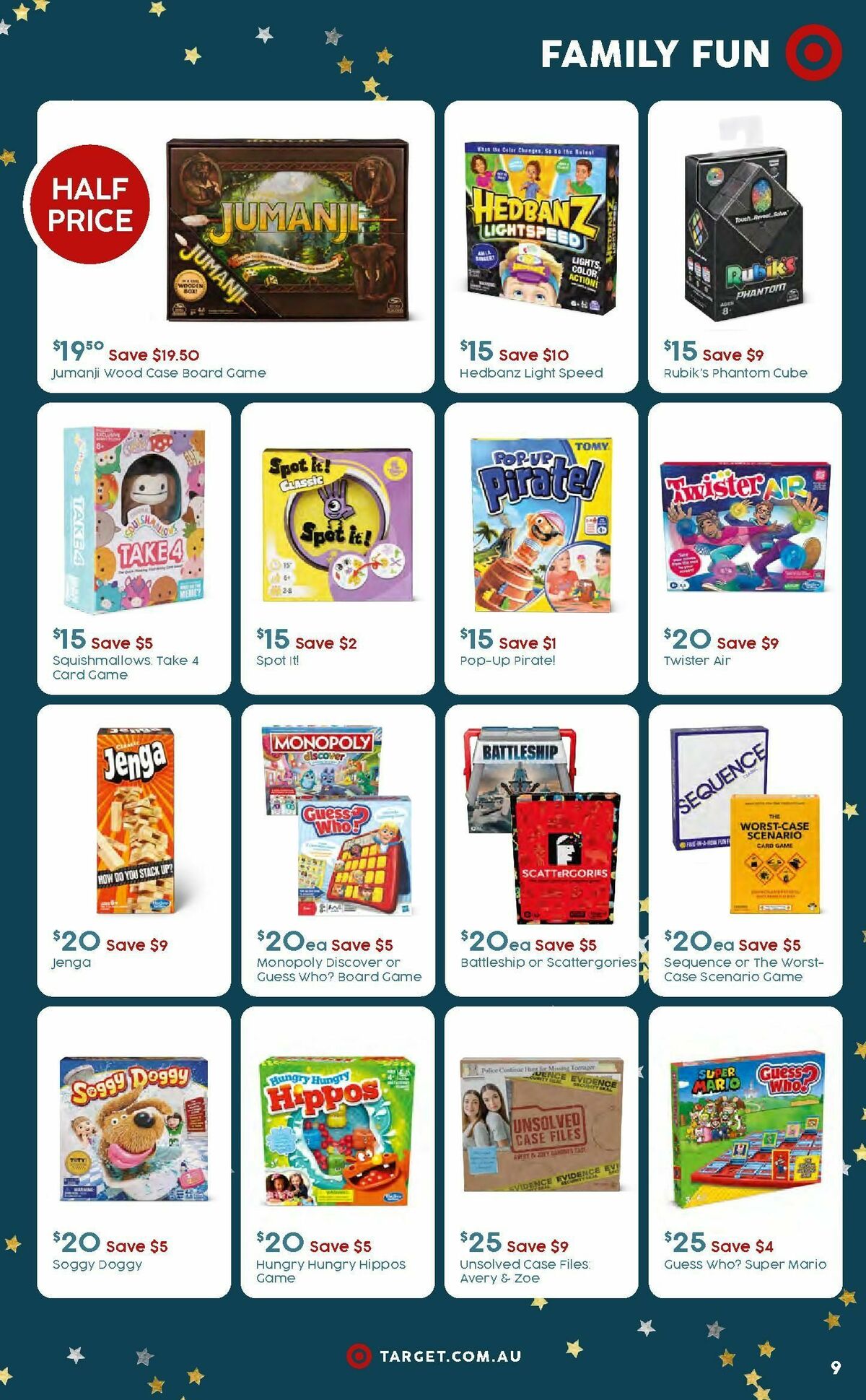 Target Catalogues from 7 December