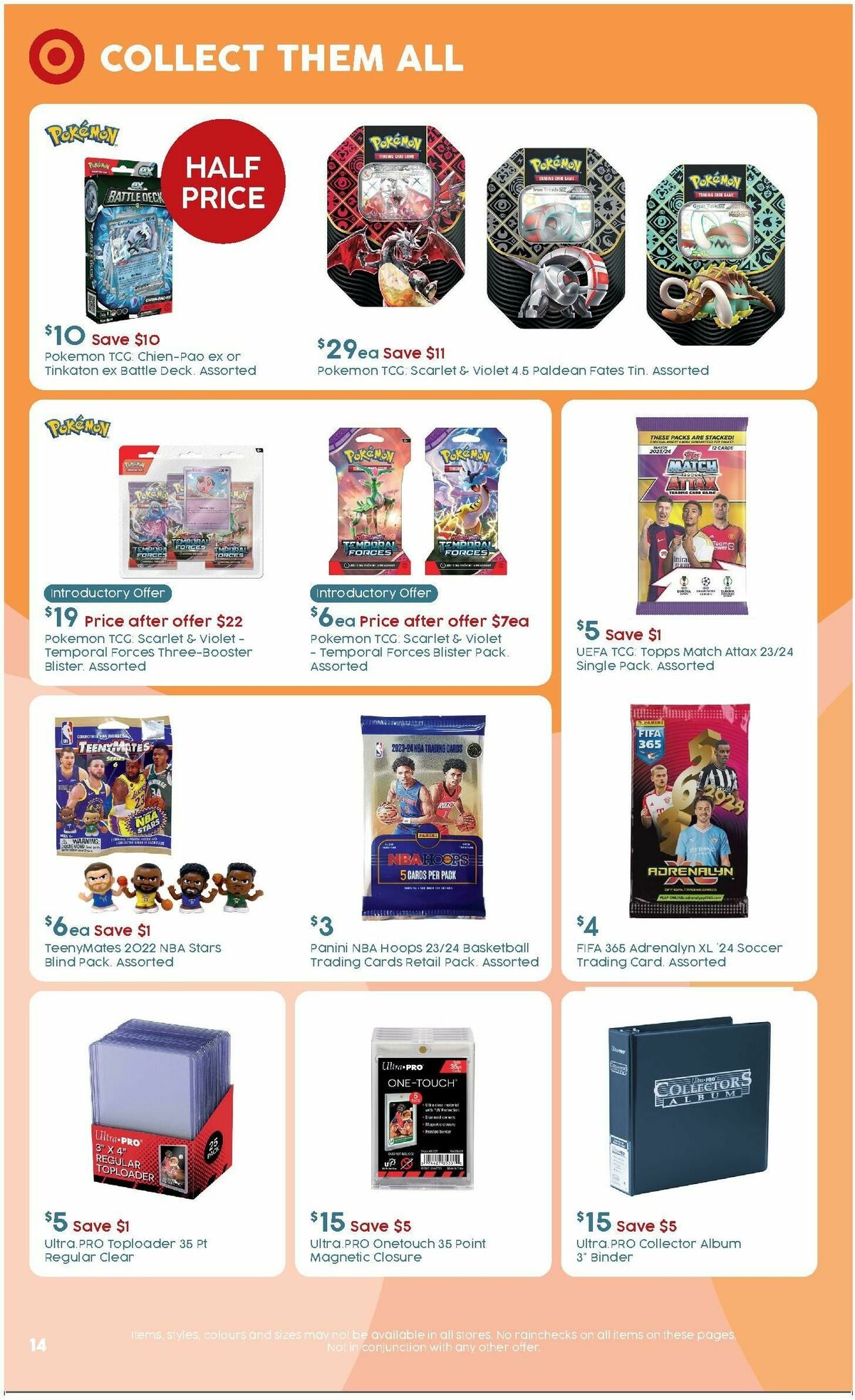 Target Catalogues from 25 March