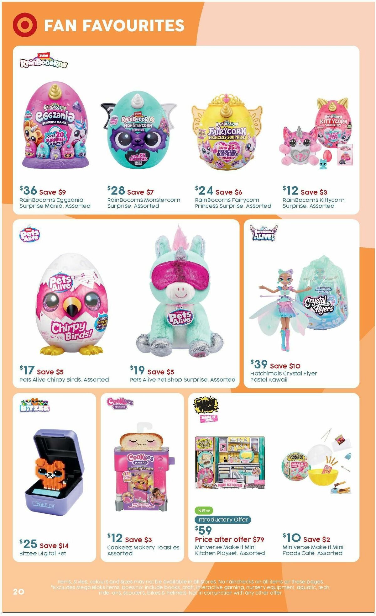 Target Catalogues from 25 March