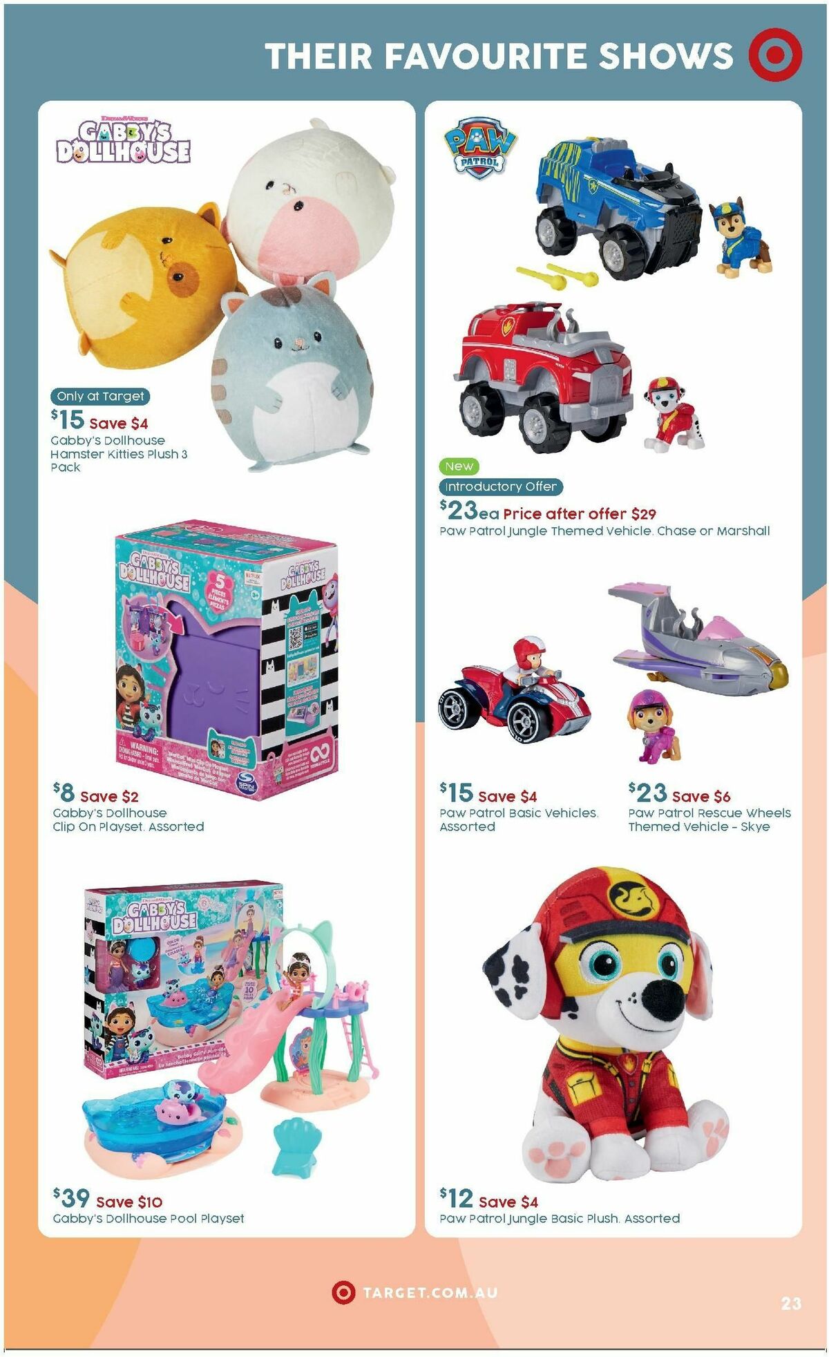 Target Catalogues from 25 March