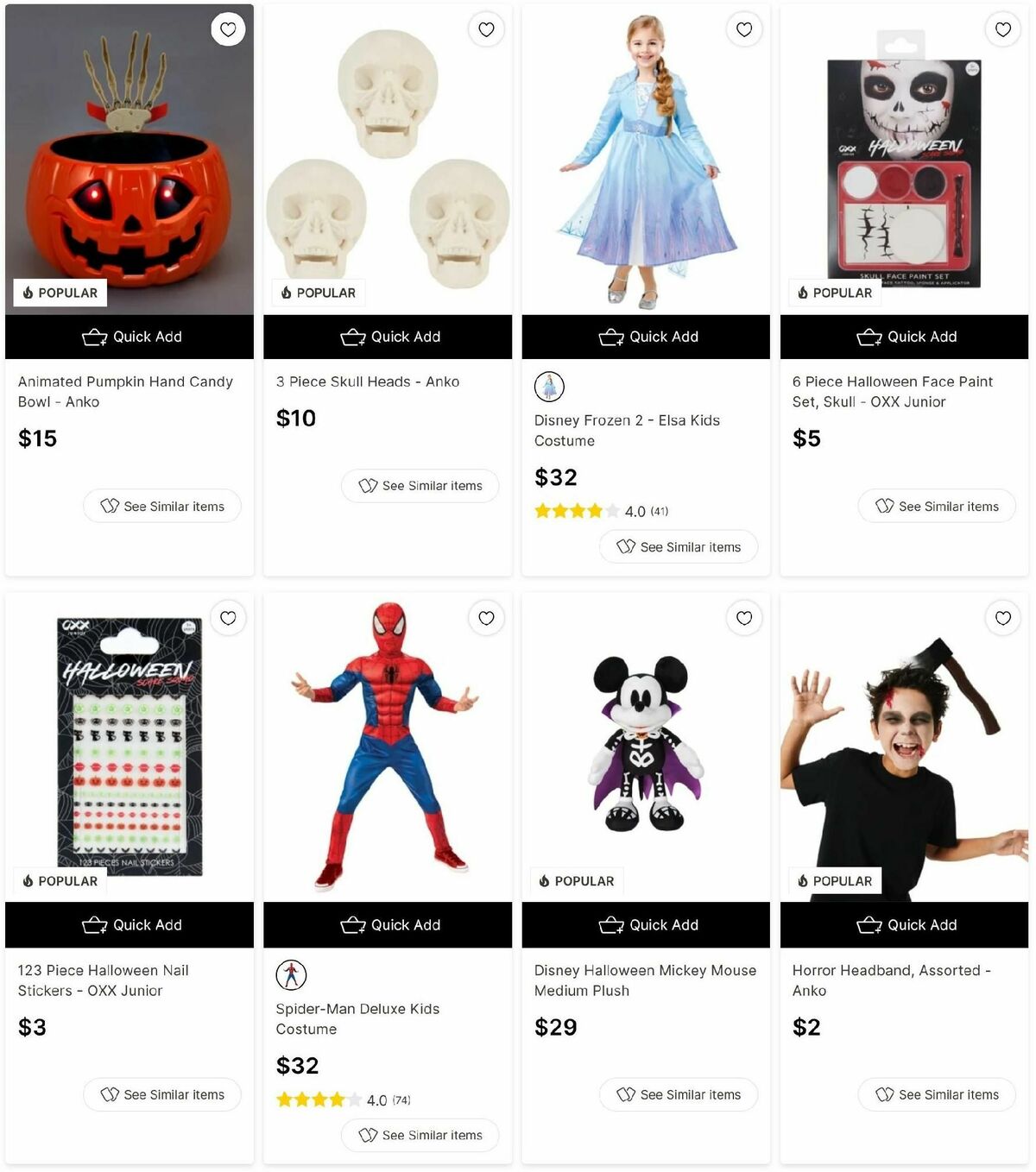 Target Catalogues from 10 October