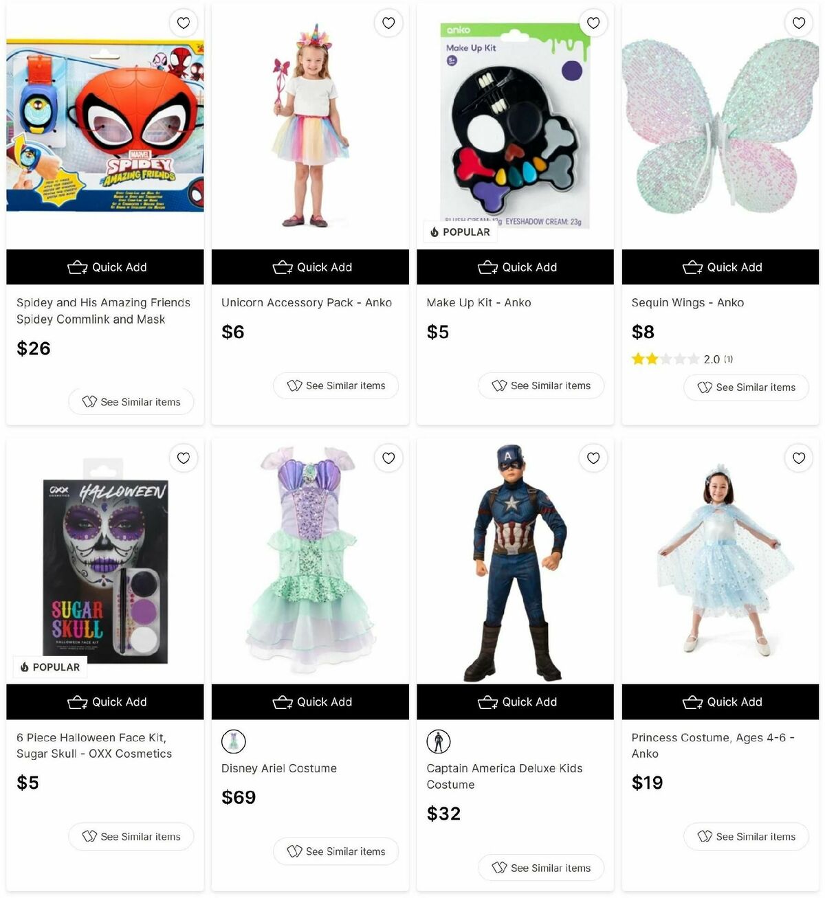 Target Catalogues from 10 October