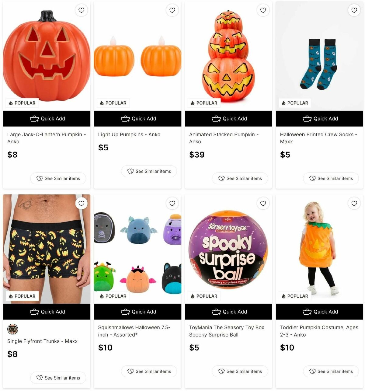 Target Catalogues from 10 October