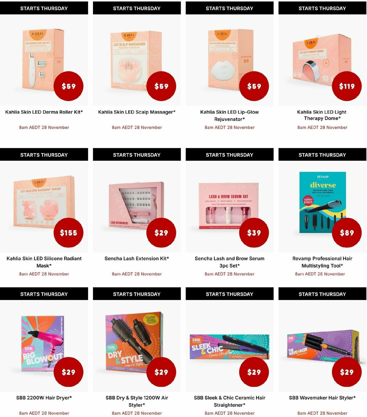 Target Catalogues from 27 November