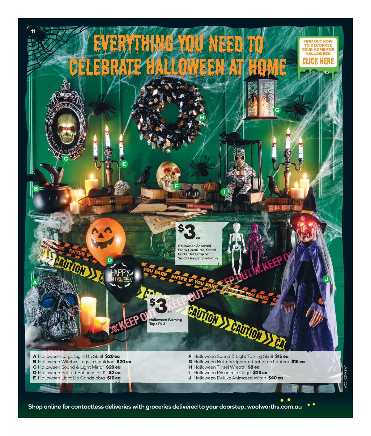 Woolworths Happy Halloween Catalogues from 21 October