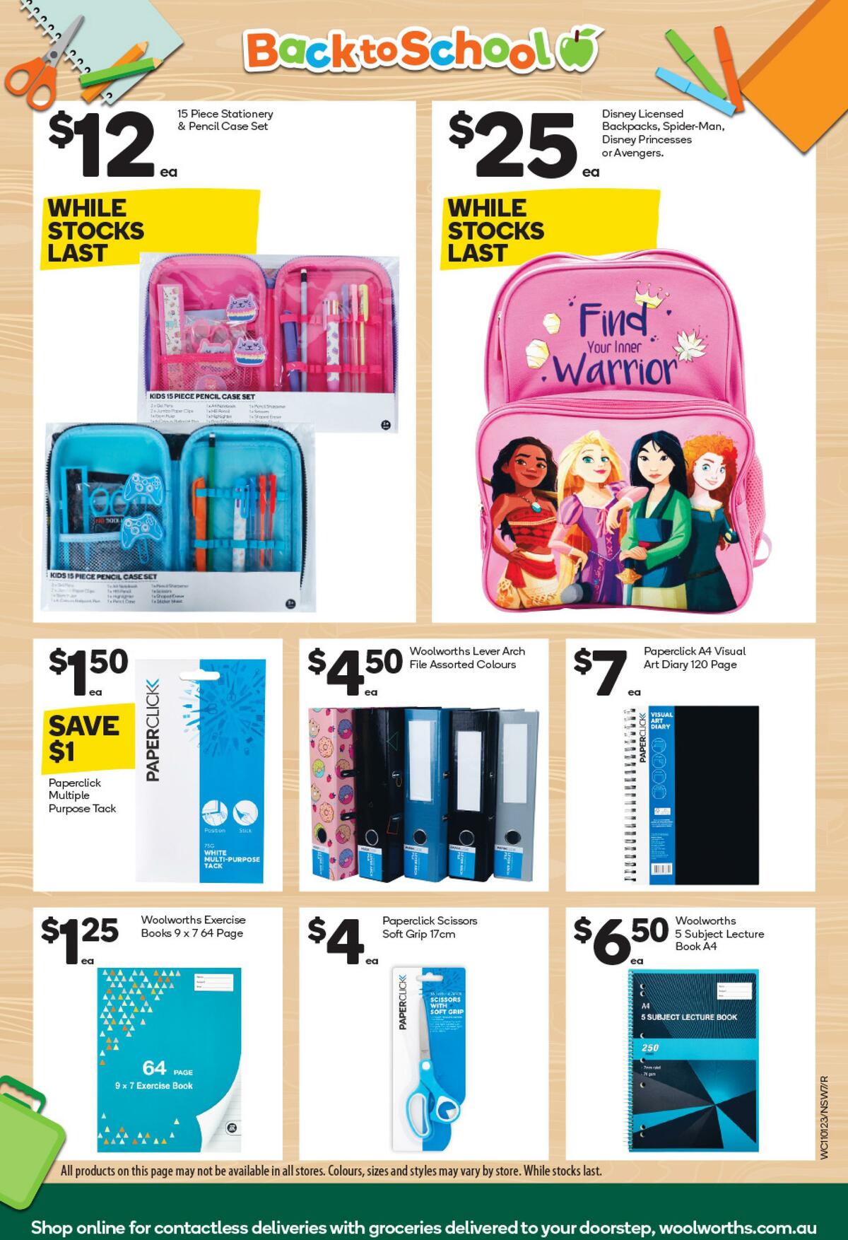 Woolworths Back to School Catalogues from 11 January